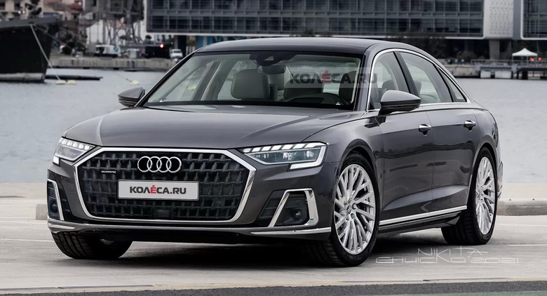 2022 audi a8 facelift rendering 3