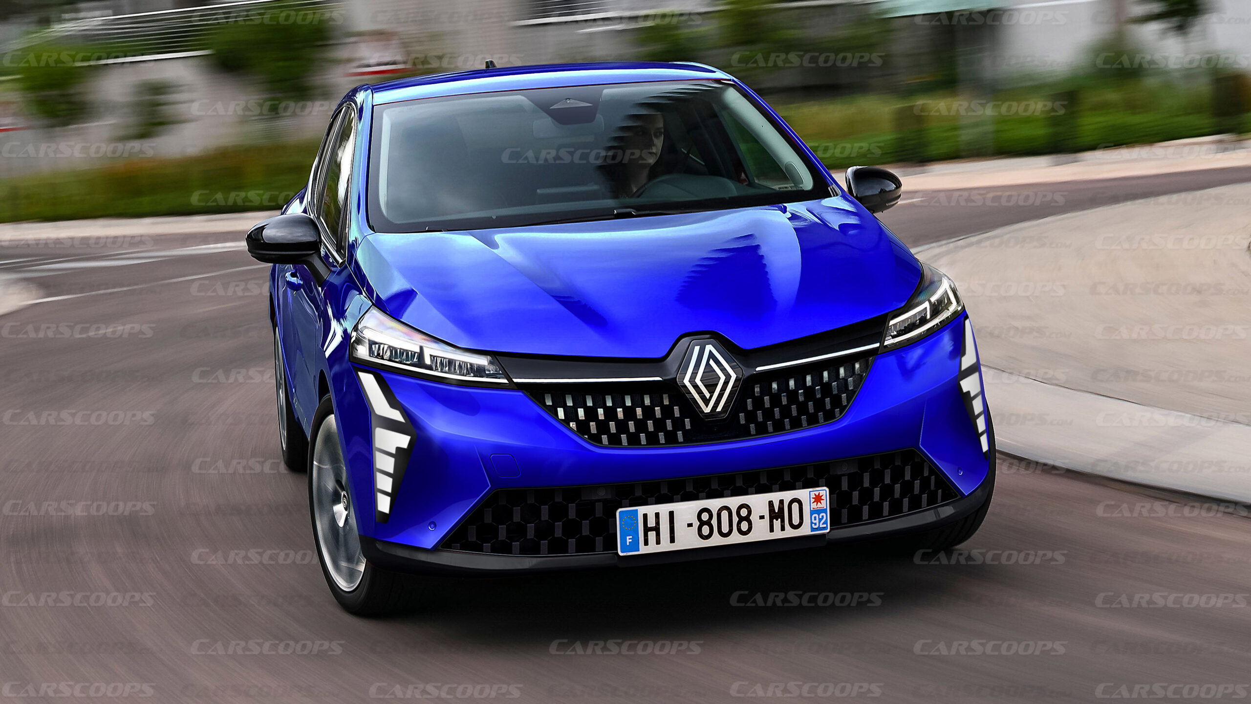 Renault Clio Facelift - Rendering (Blue)