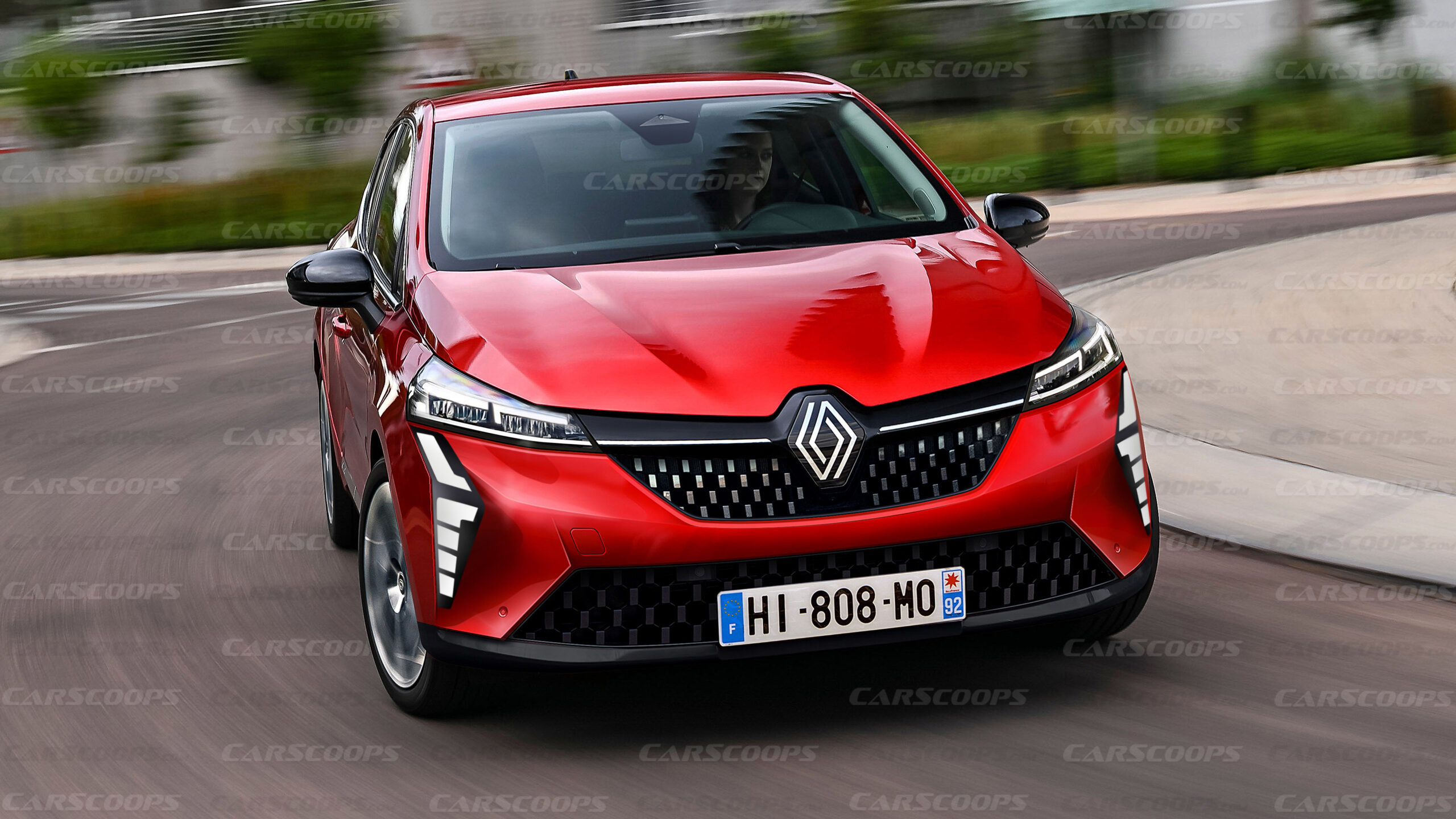 Renault Clio Facelift - Rendering (Red)