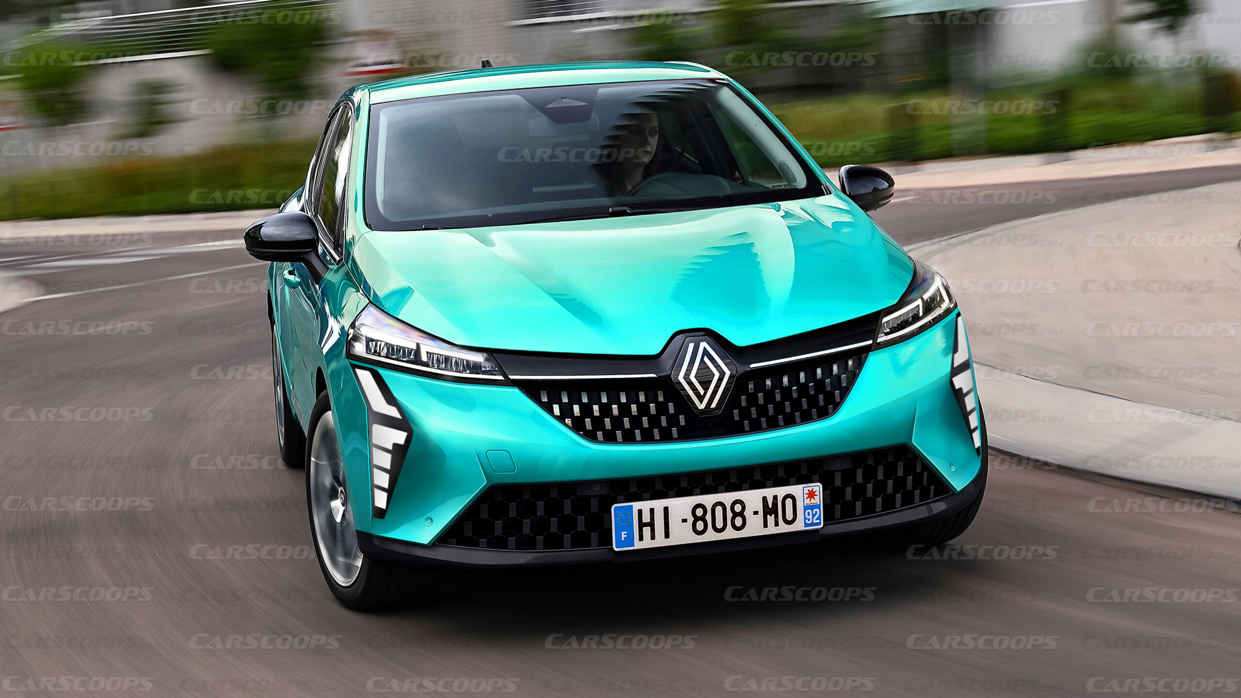 Renault Clio Facelift - Rendering (Teal)