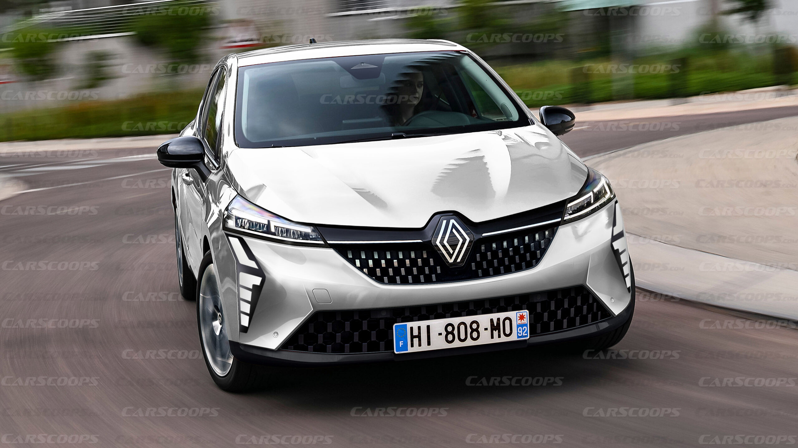 Renault Clio Facelift - Rendering (White)