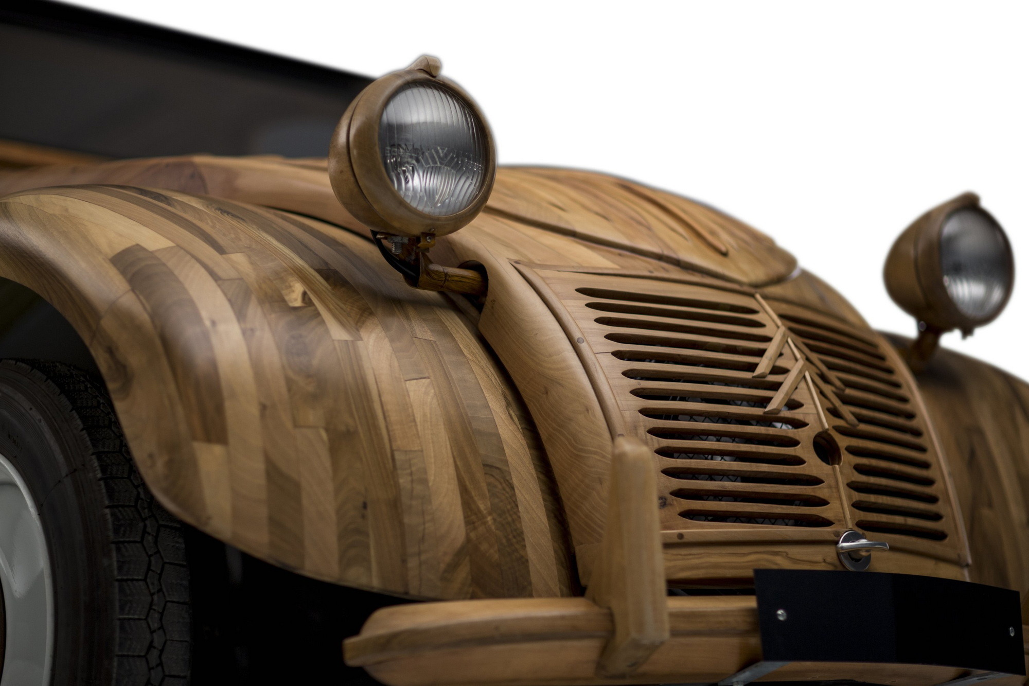 1955 Citroen 2CV wood record holder 6