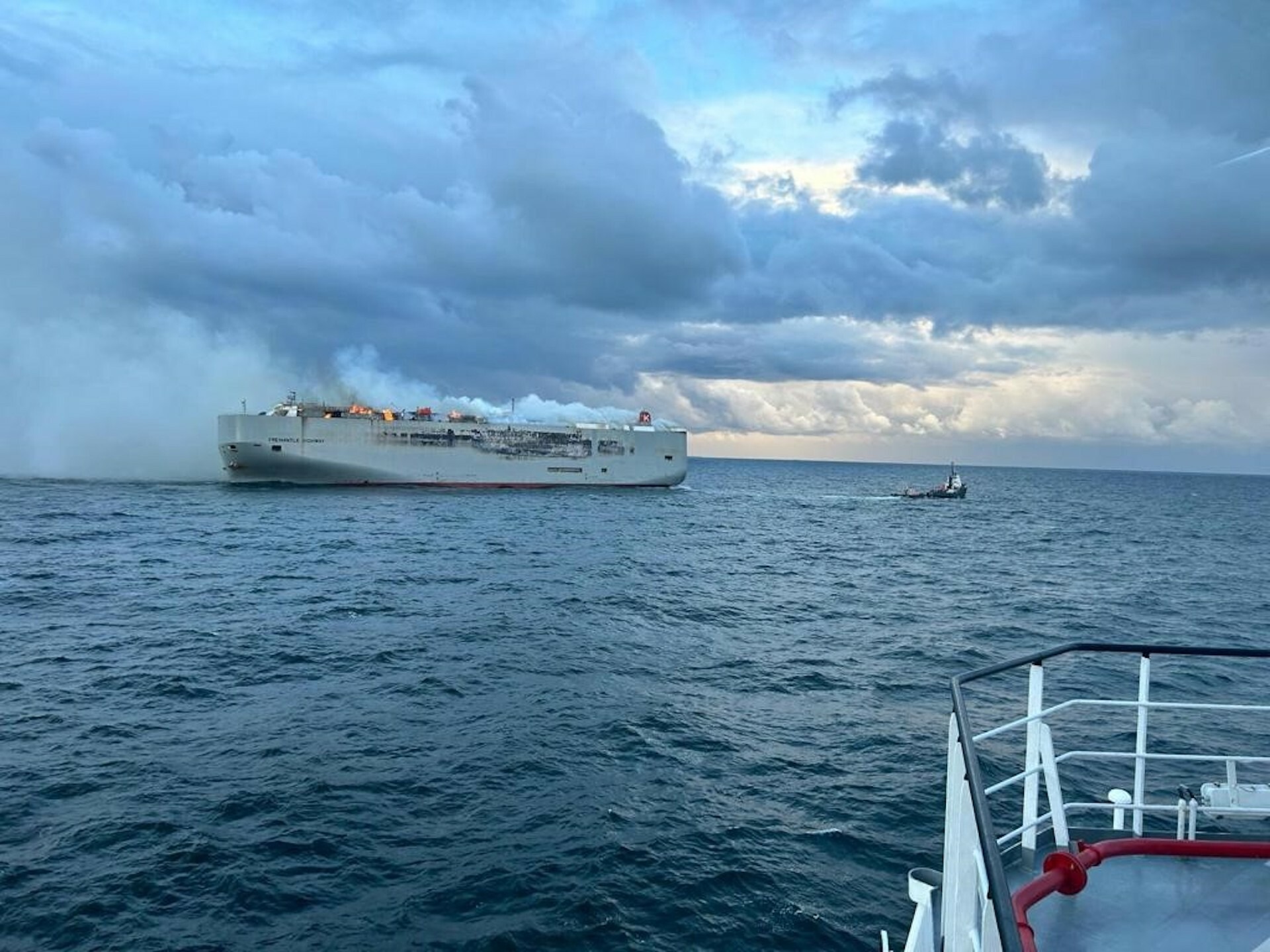 Dutch cargo ship EV fire 00001