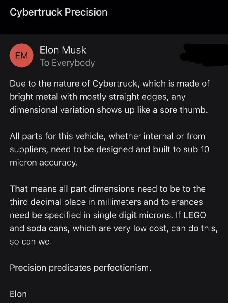 cybertruck precision build quality