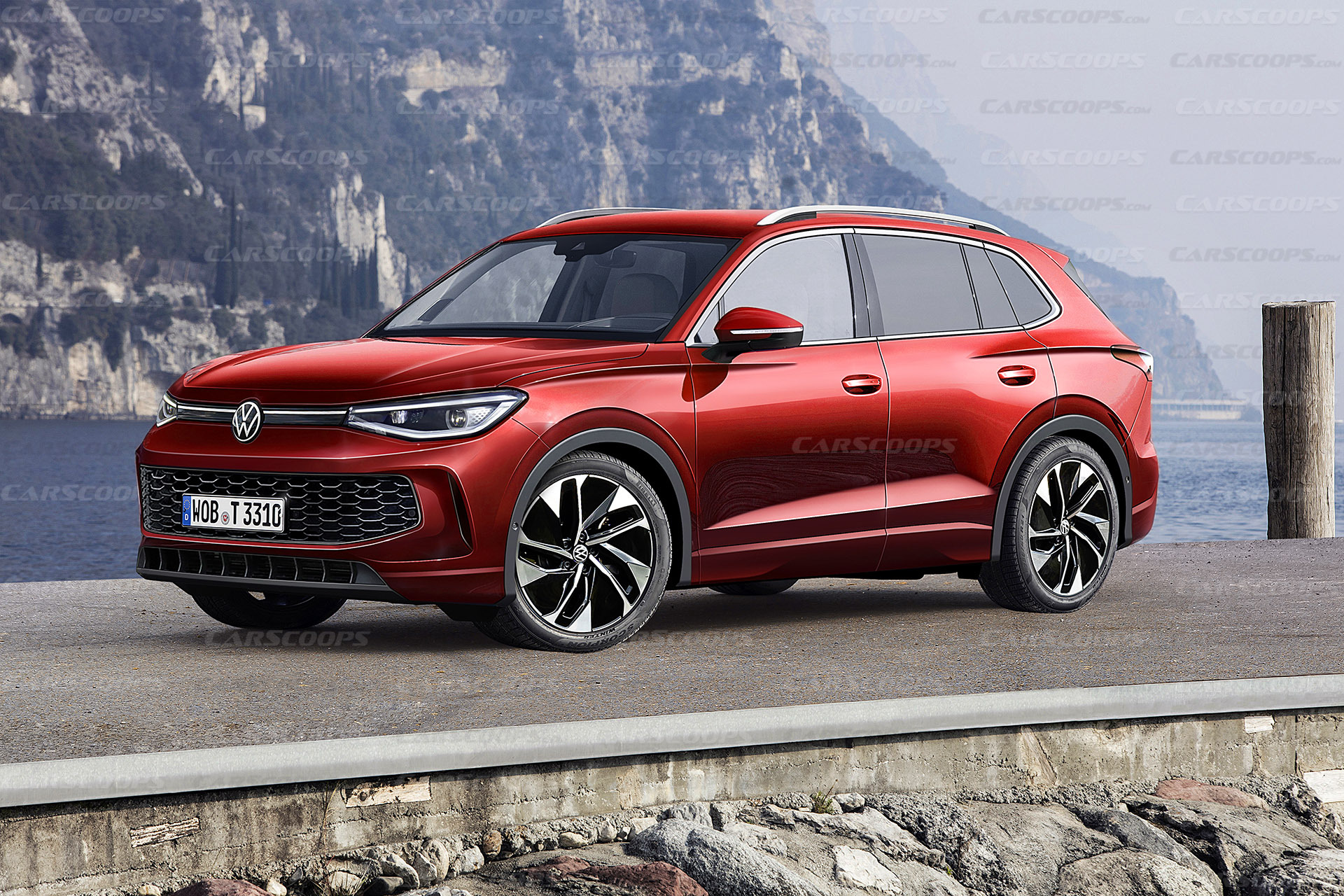 VW Tiguan Rendering (Red)