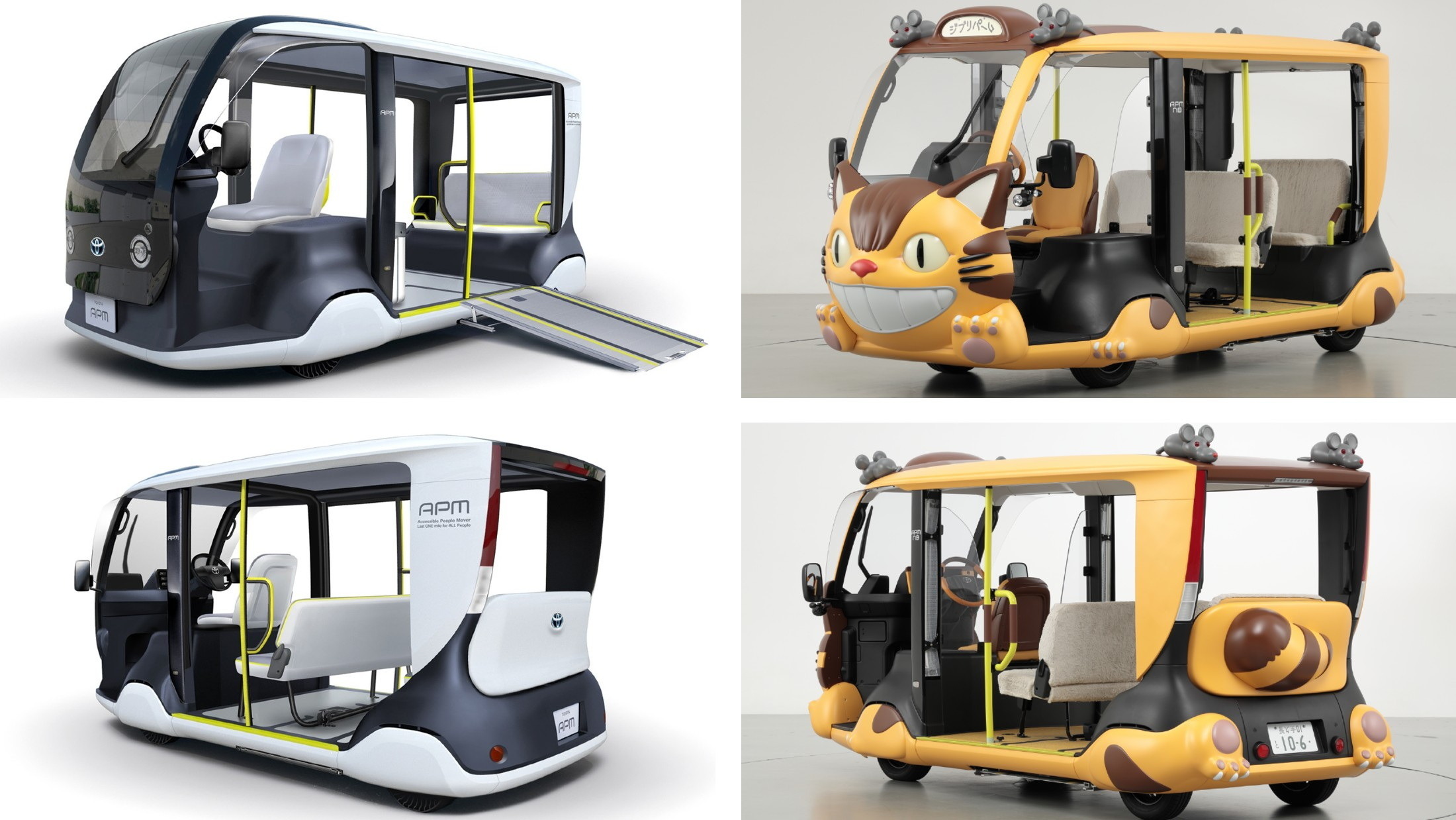 Toyota APM Shuttle - Cat Bus - comparison