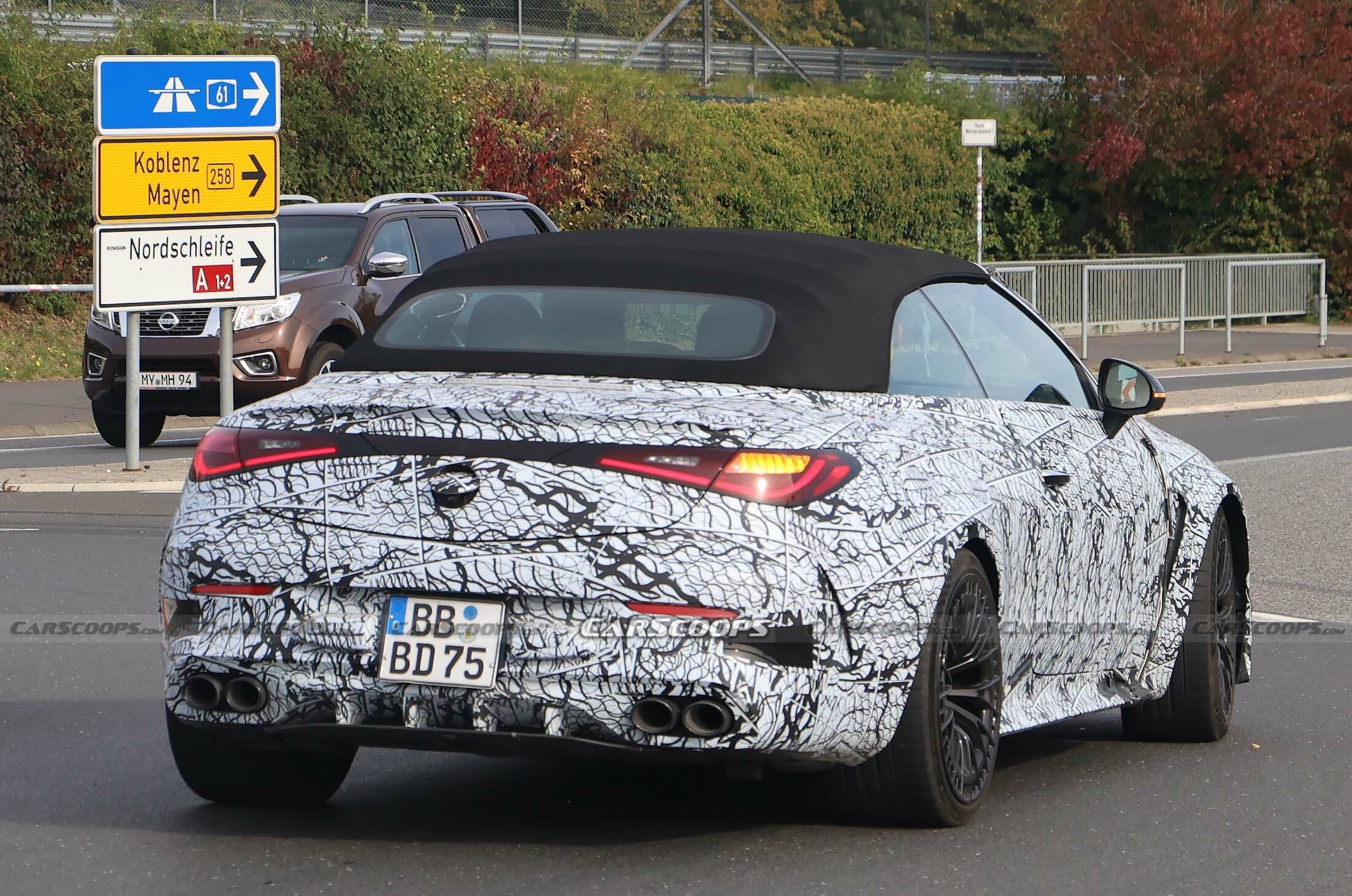 Mercedes-AMG CLE53 convertible spy shots 00012