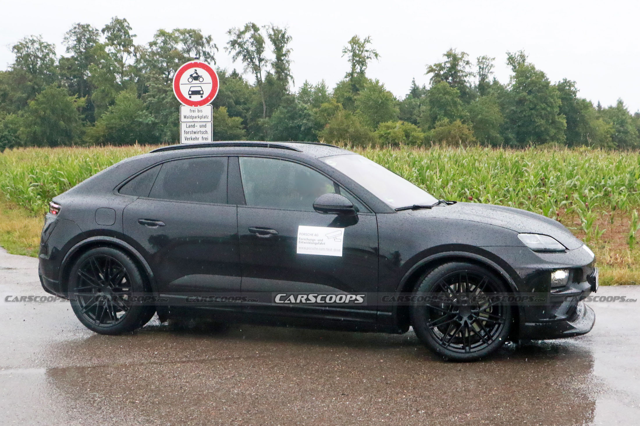 Porsche Macan EV spy shots 00020