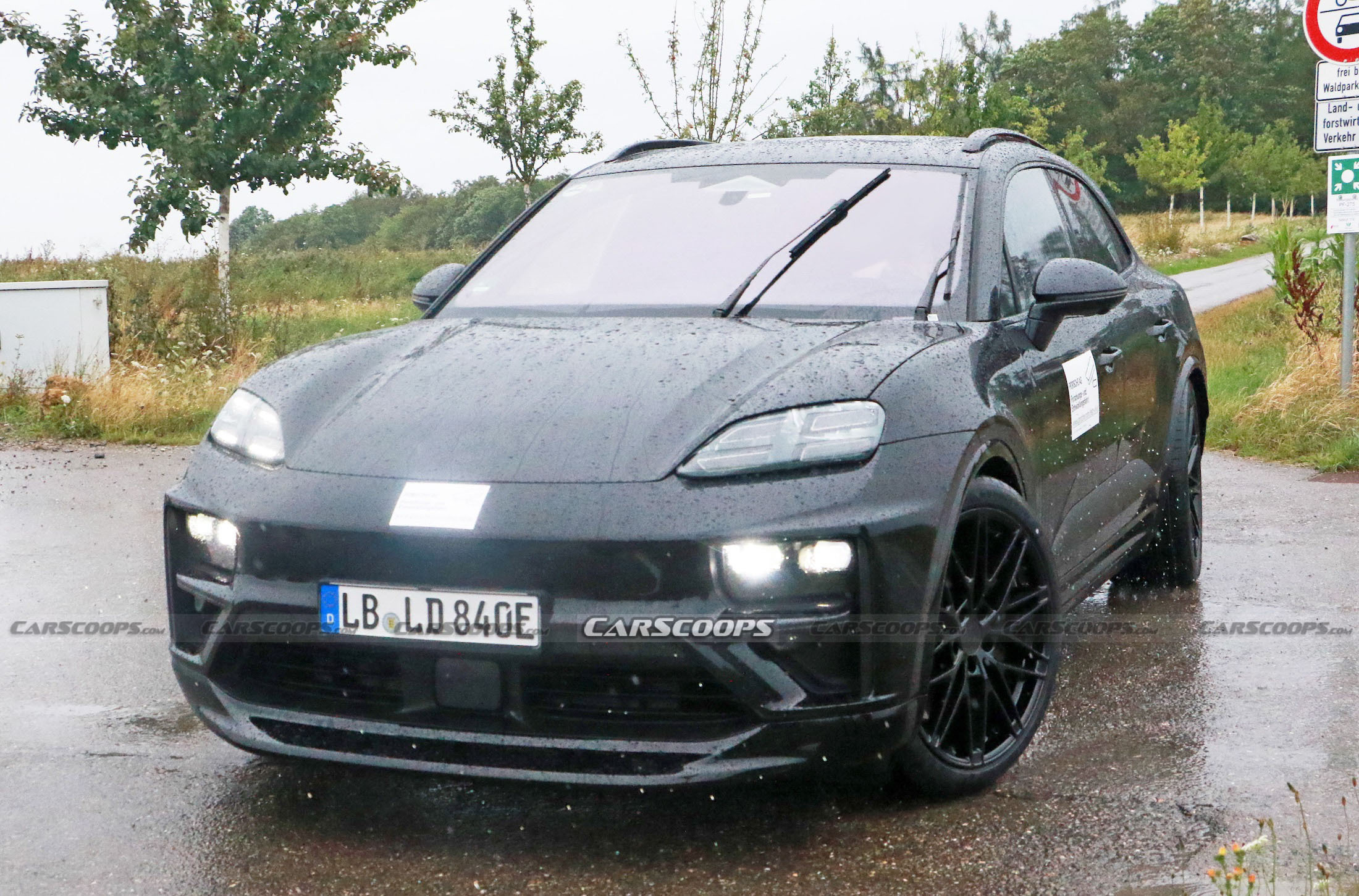 Porsche Macan EV spy shots 00026