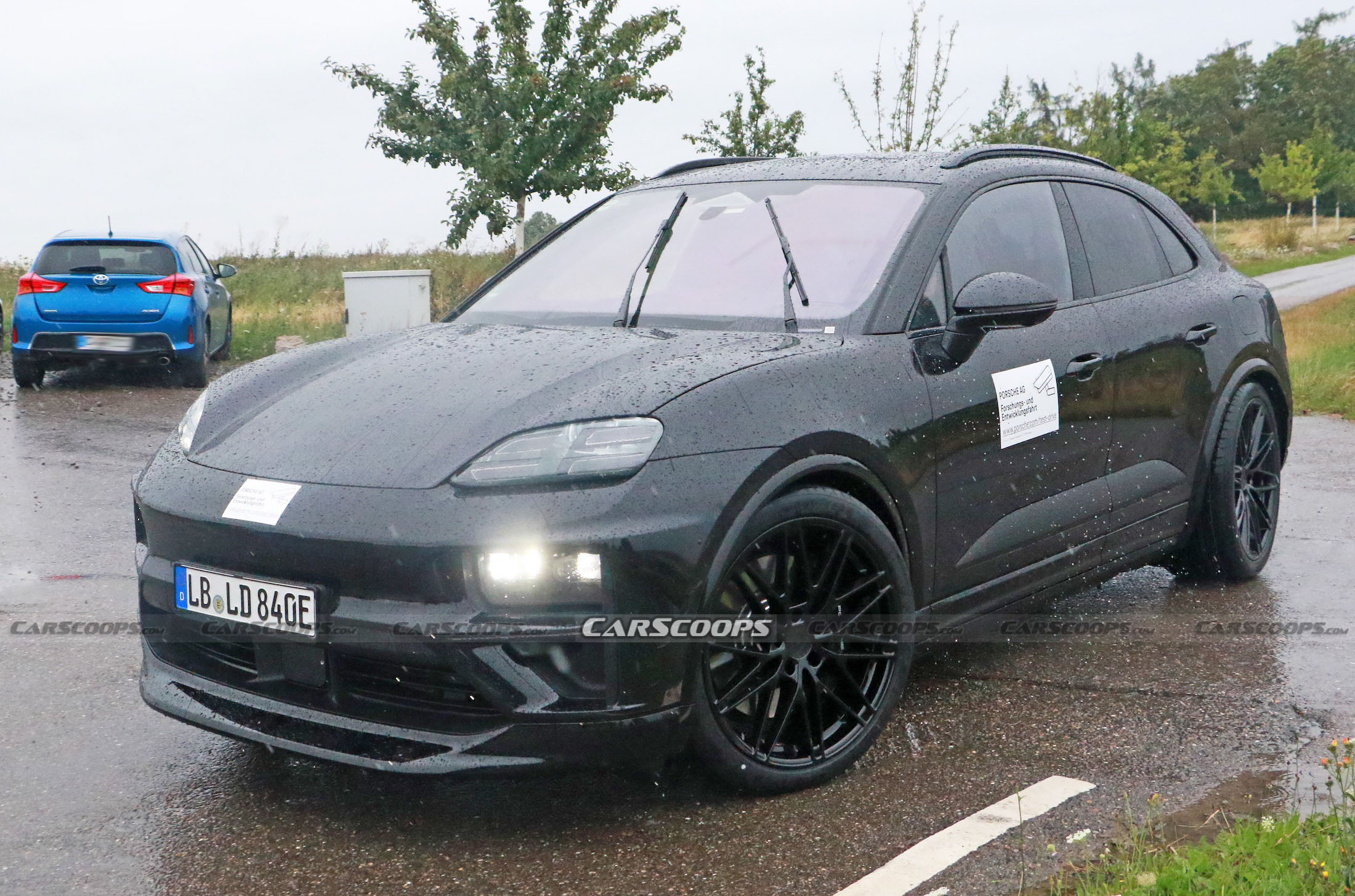 Porsche Macan EV spy shots 00028