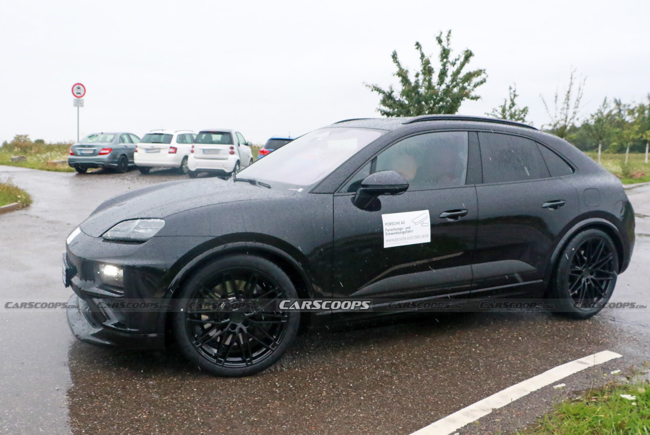 Porsche Macan EV spy shots 00029