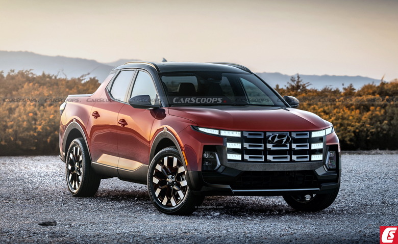 2025 Hyundai Santa Cruz LCI Red Carscoops