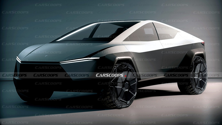 Tesla Model 2 CuberSUV Carscoops