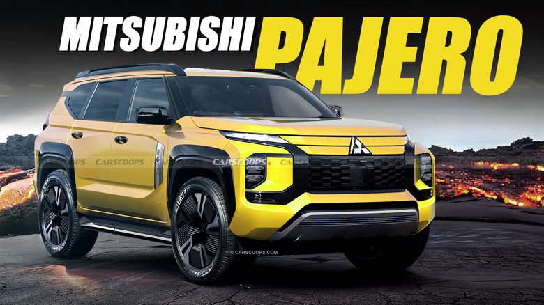 2027 Mitsubishi Pajero_Montero Yellow Carscoops 1