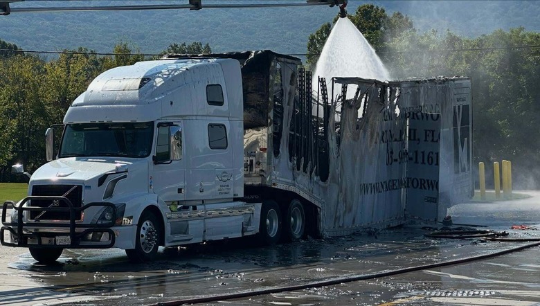 Supercar Truck Trailer Fire - 7