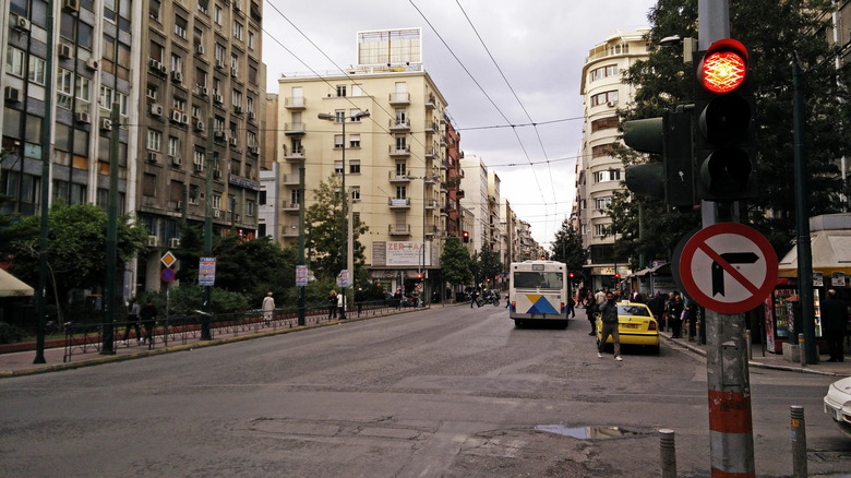 Athens Greece - red light