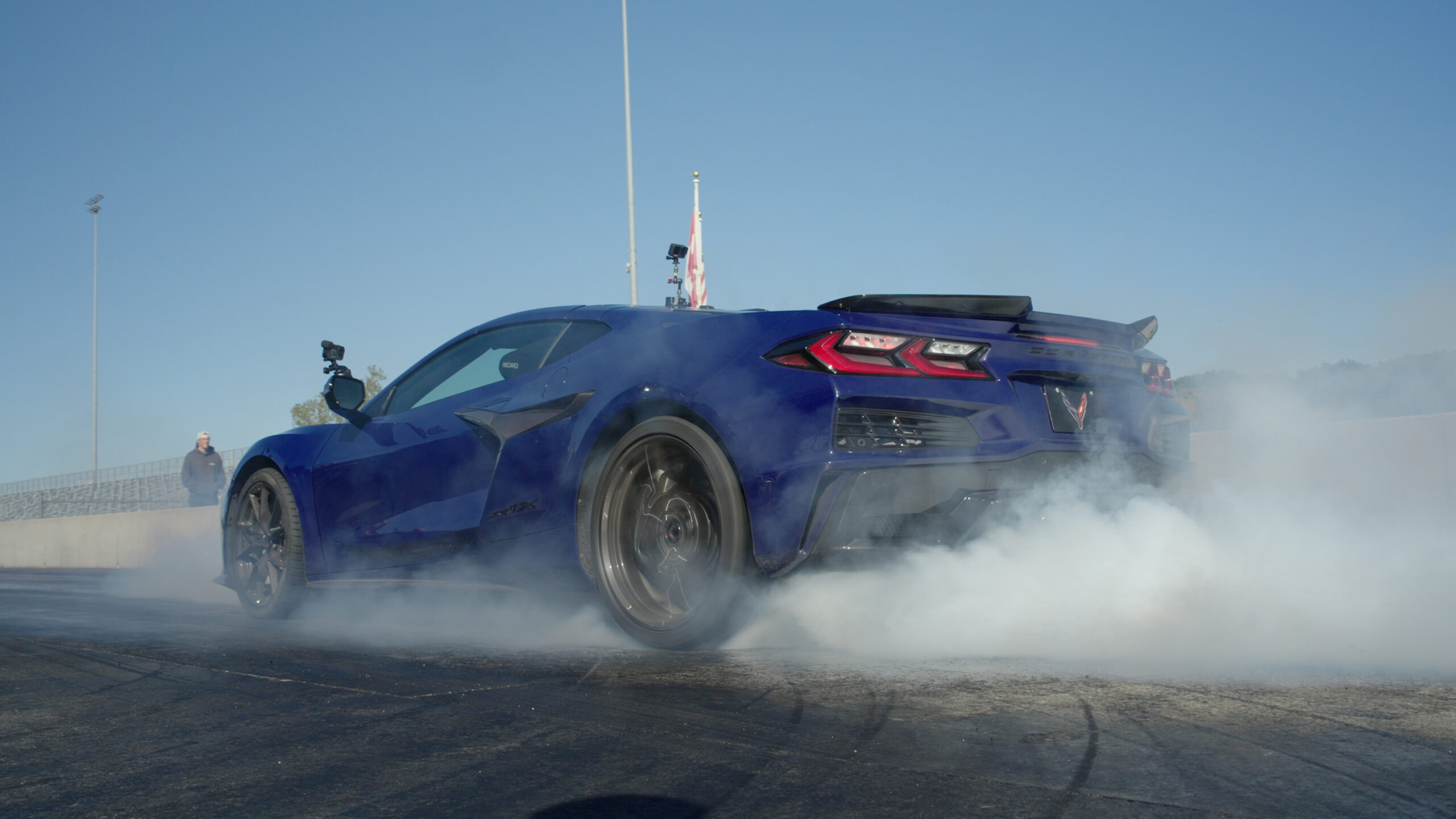corvette-zr1x-generating-tire-smoke-at-drag-strip-preproduction-model-shown-actual-production-model-may-vary