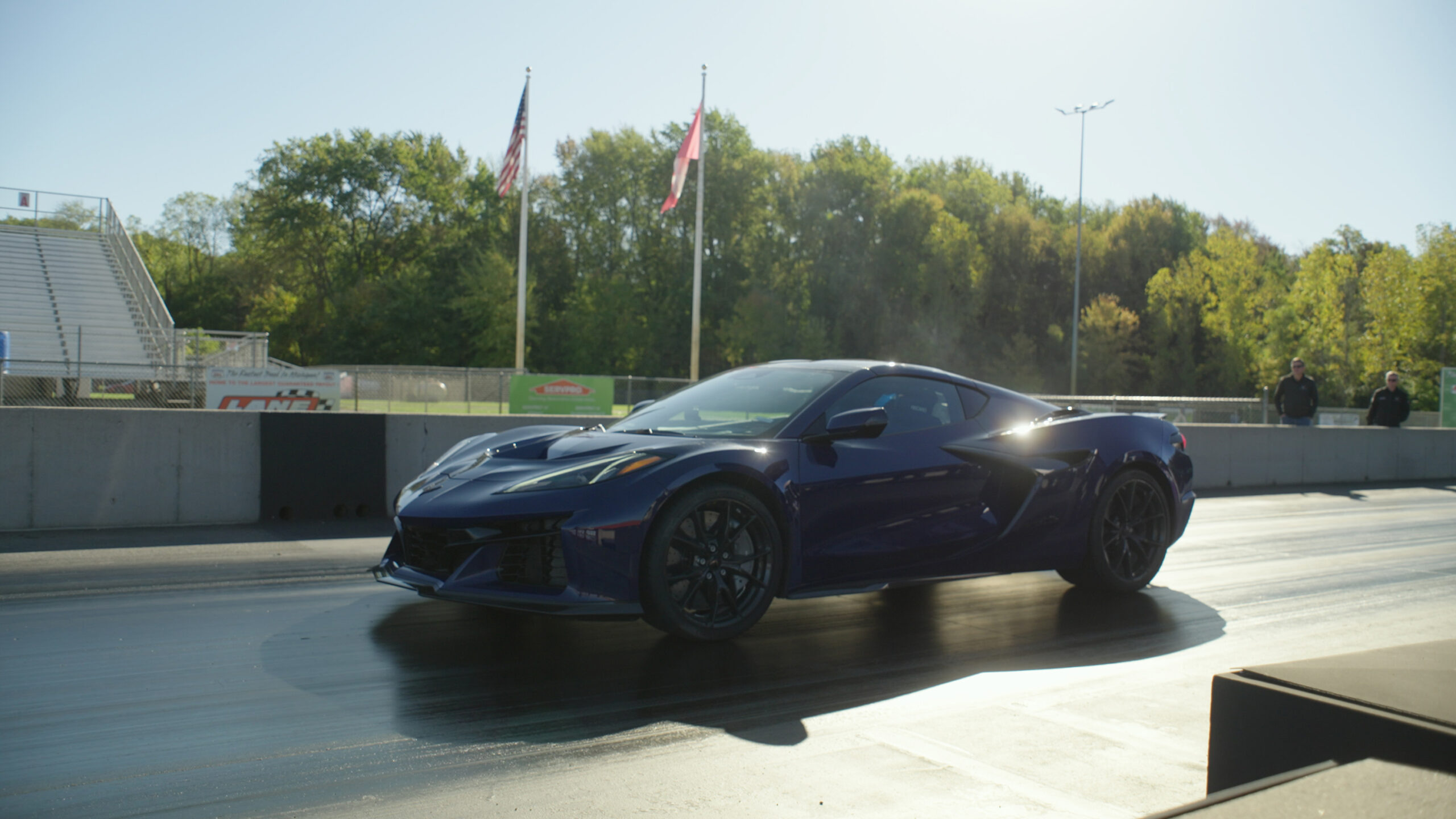 front-3-4-view-of-corvette-zr1x-on-drag-strip-preproduction-model-shown-actual-production-model-may-vary