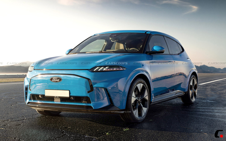 2028 Ford Fiesta EV Blue copy