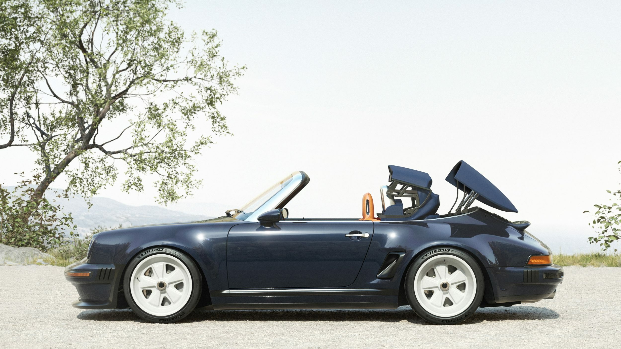 Porsche 911 Carrera Cabriolet Reimagined by Singer - Blue (12)