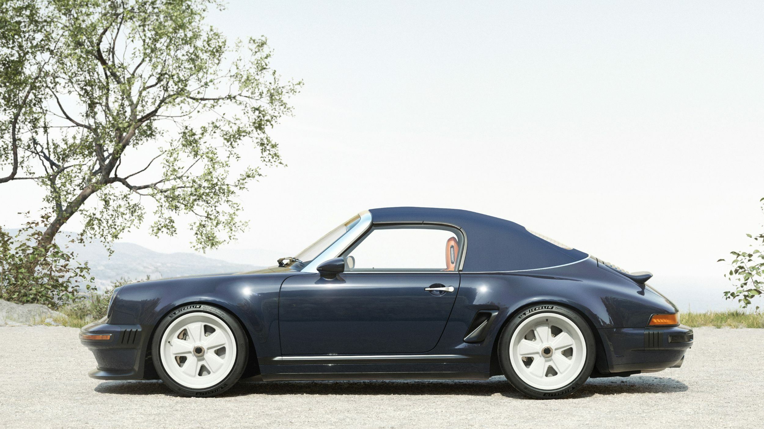 Porsche 911 Carrera Cabriolet Reimagined by Singer - Blue (13)
