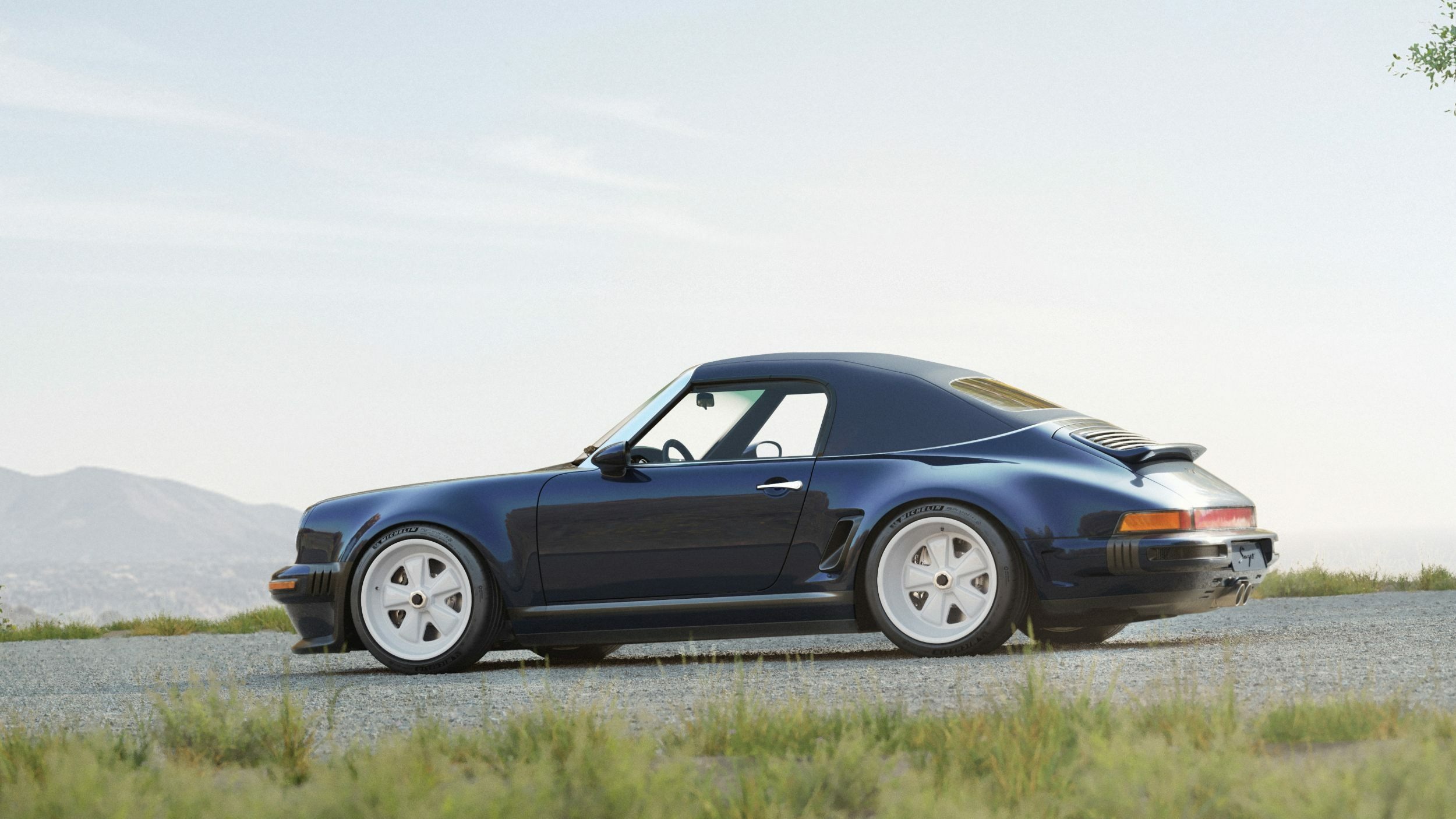 Porsche 911 Carrera Cabriolet Reimagined by Singer - Blue (14)