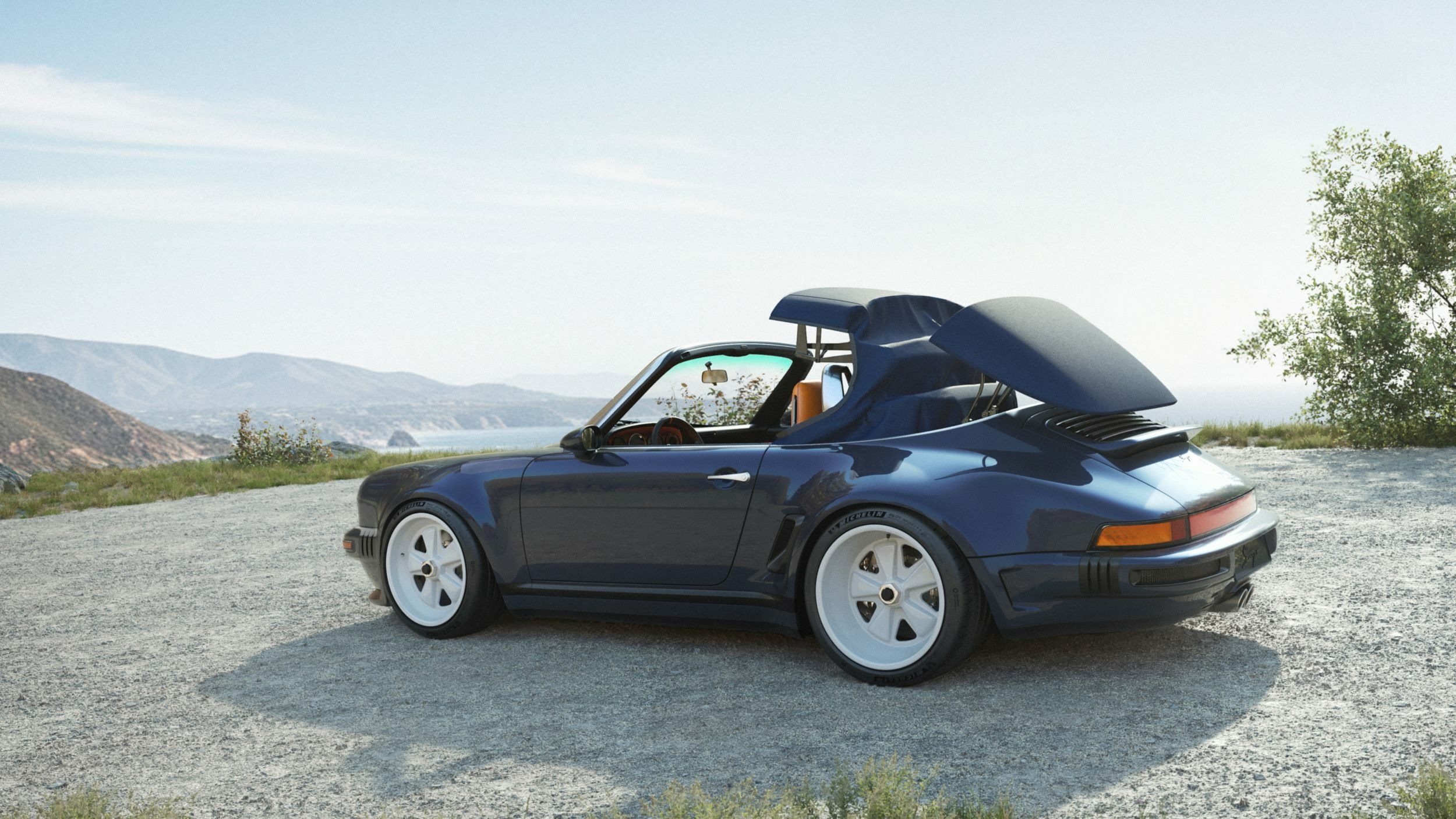 Porsche 911 Carrera Cabriolet Reimagined by Singer - Blue (15)
