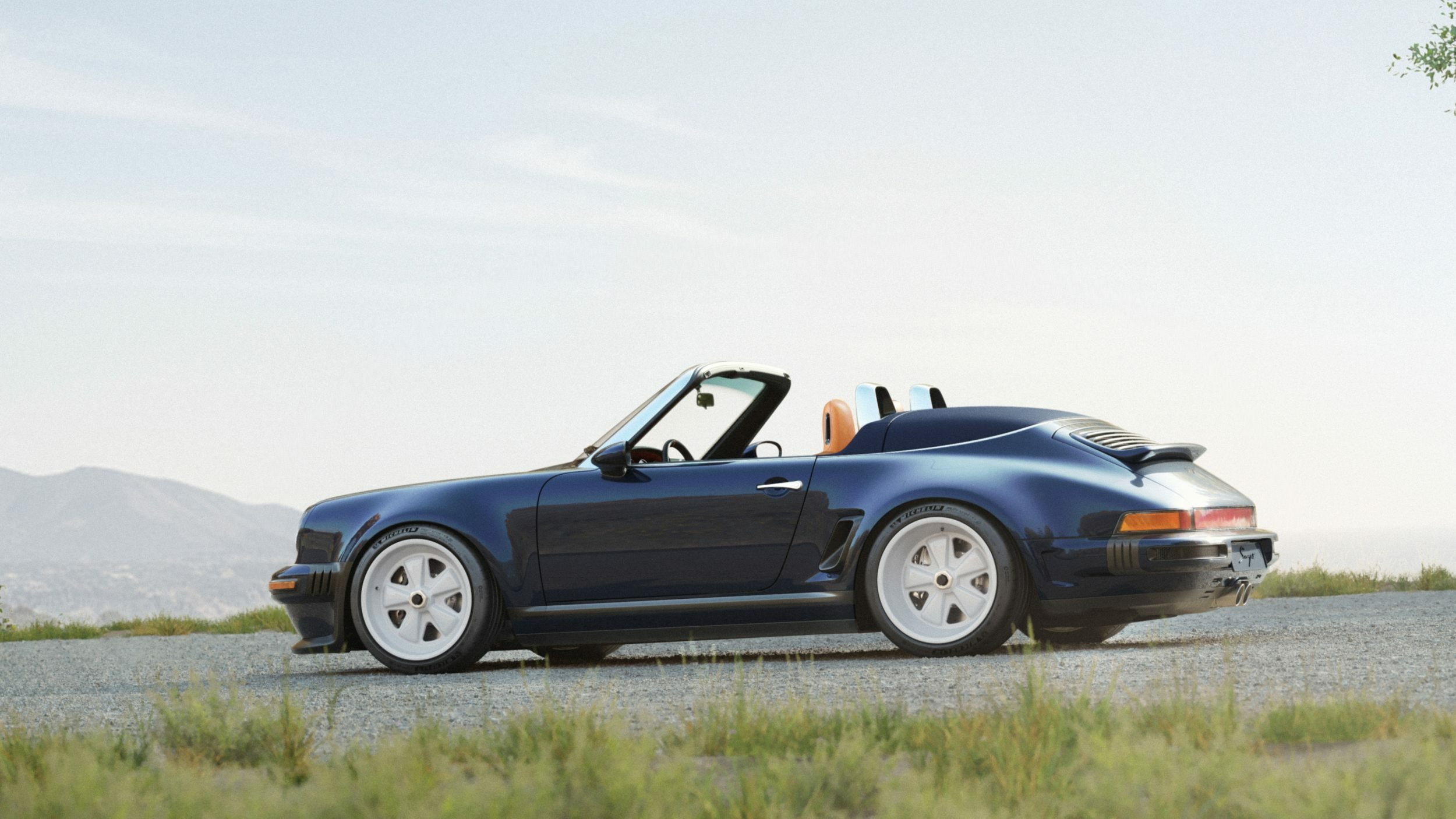 Porsche 911 Carrera Cabriolet Reimagined by Singer - Blue (16)