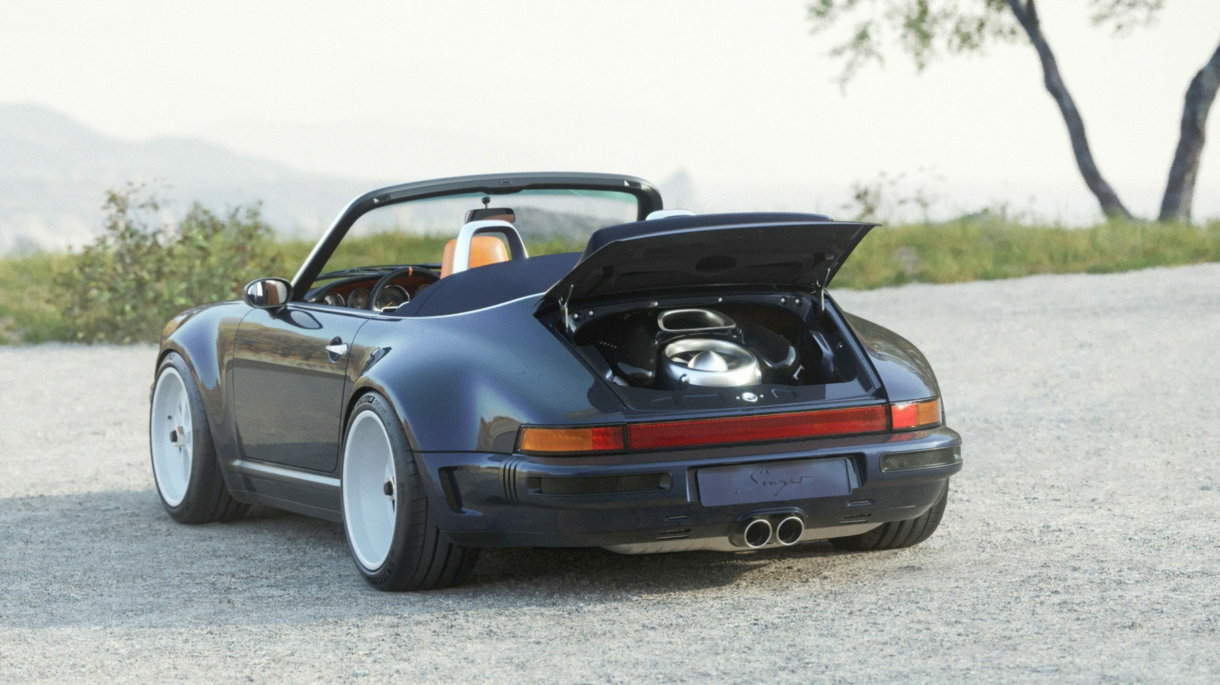 Porsche 911 Carrera Cabriolet Reimagined by Singer - Blue (17)