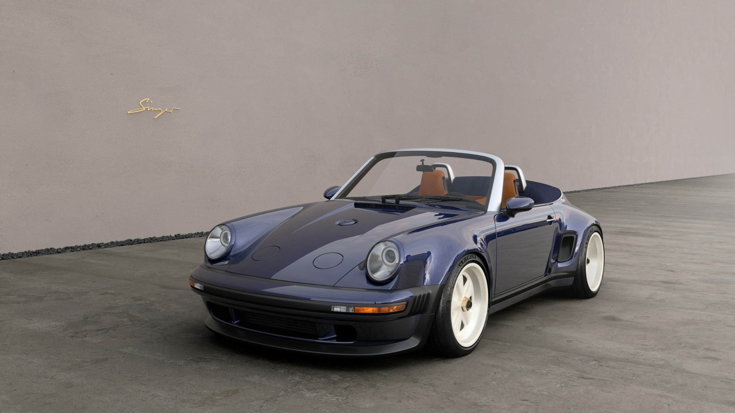 Porsche 911 Carrera Cabriolet Reimagined by Singer - Blue (24)