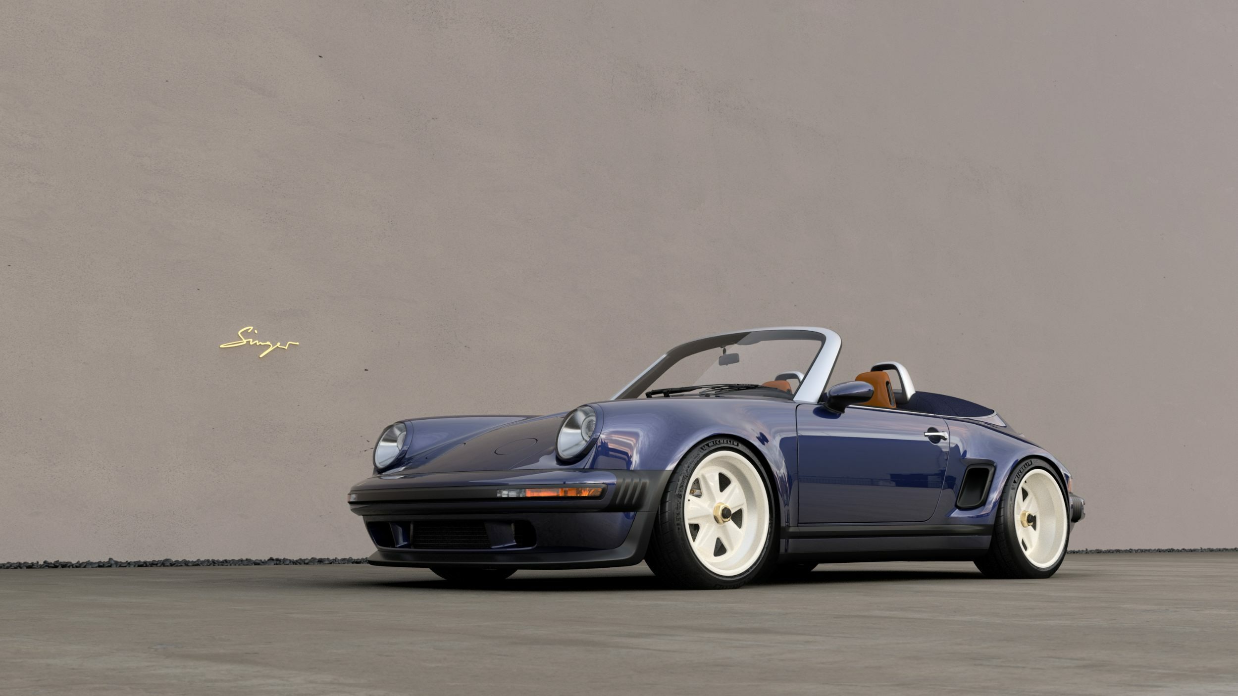 Porsche 911 Carrera Cabriolet Reimagined by Singer - Blue (27)