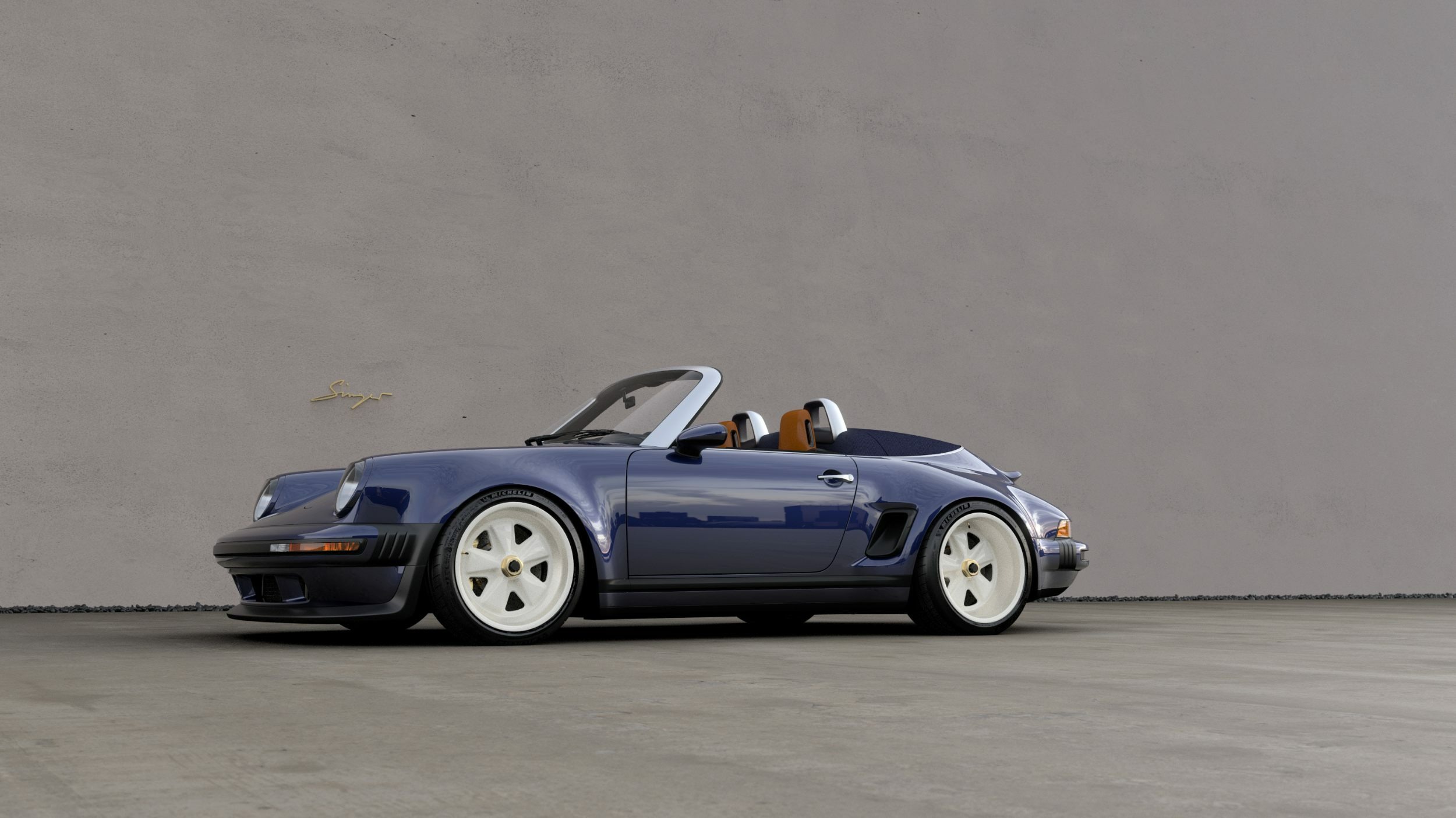 Porsche 911 Carrera Cabriolet Reimagined by Singer - Blue (29)