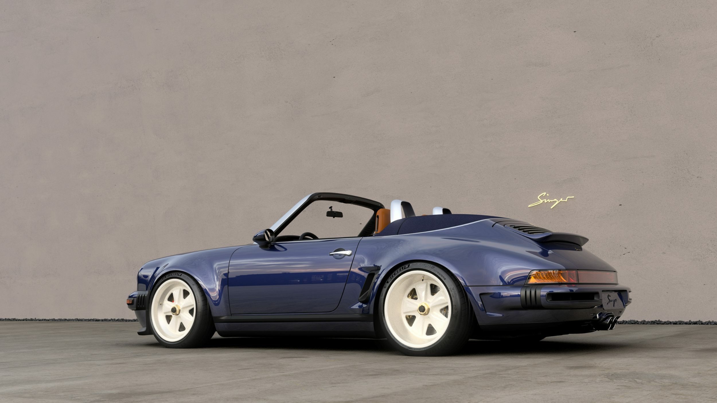 Porsche 911 Carrera Cabriolet Reimagined by Singer - Blue (31)