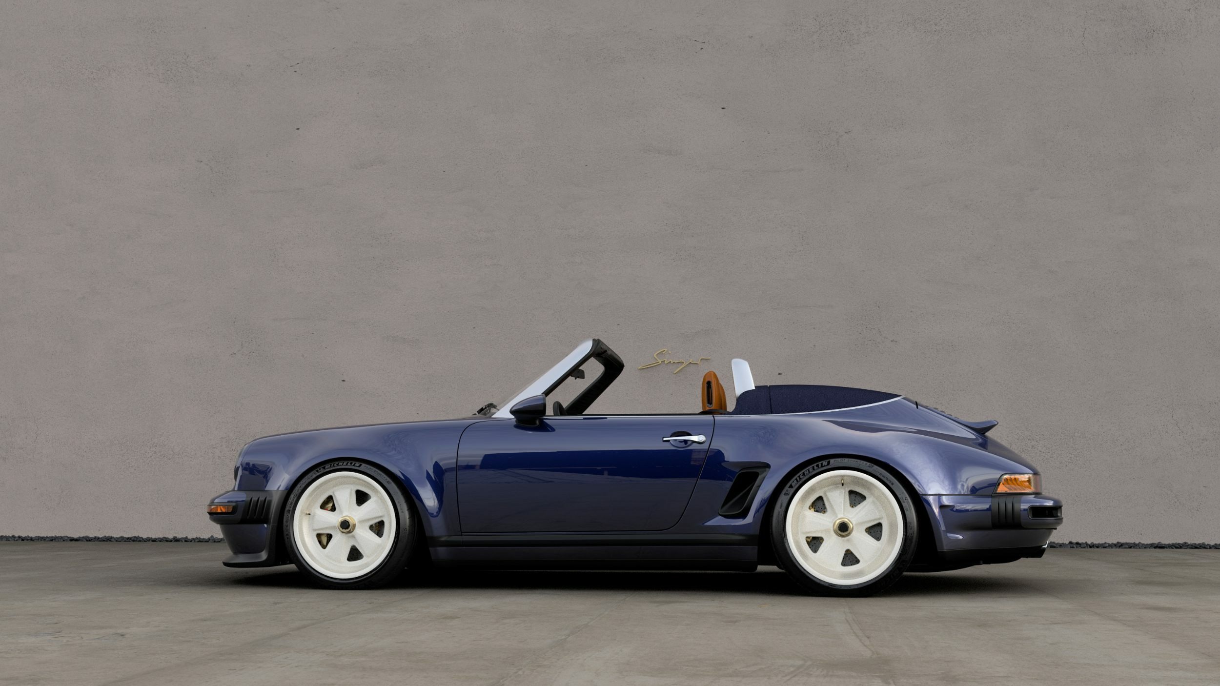 Porsche 911 Carrera Cabriolet Reimagined by Singer - Blue (32)
