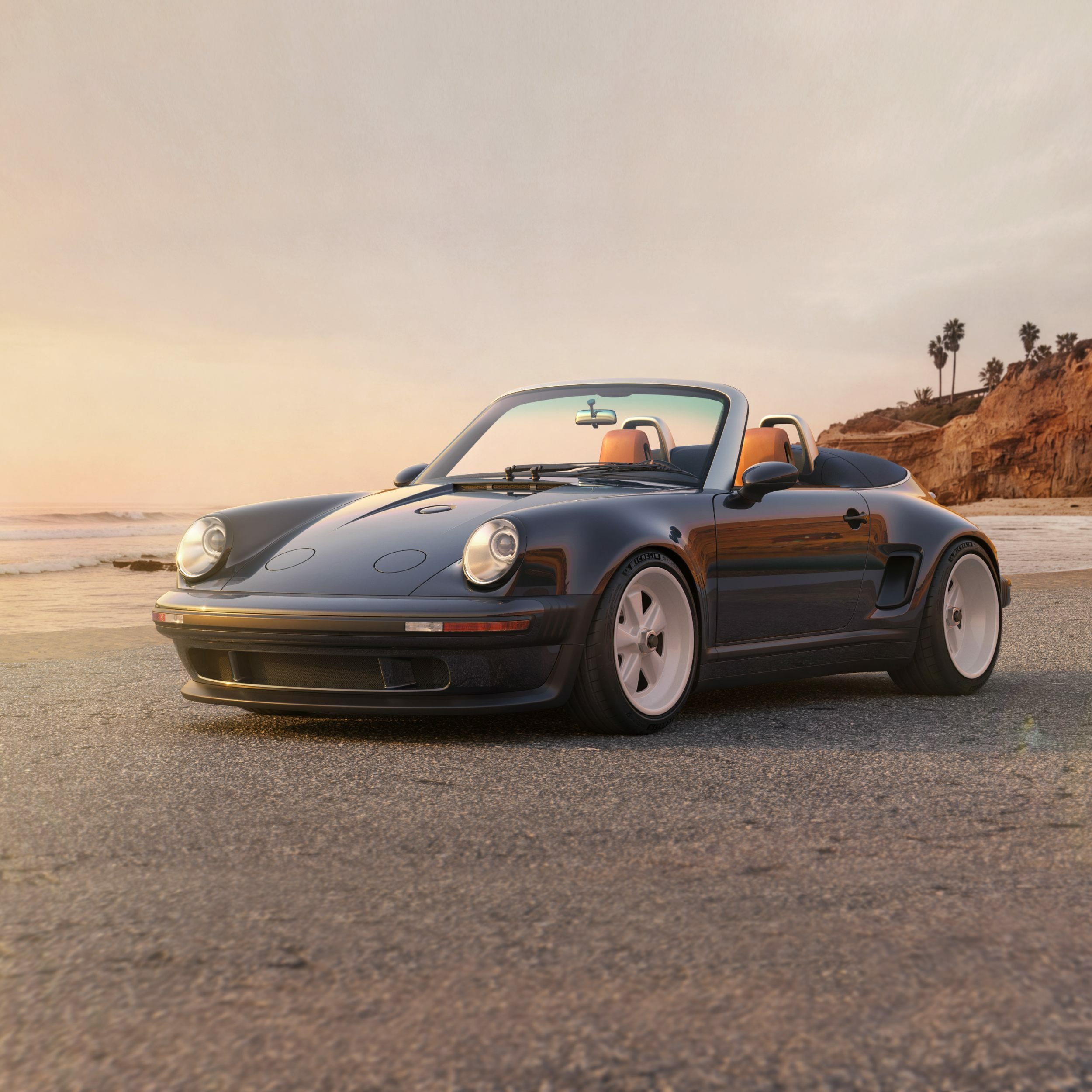 Porsche 911 Carrera Cabriolet Reimagined by Singer - Blue (33)
