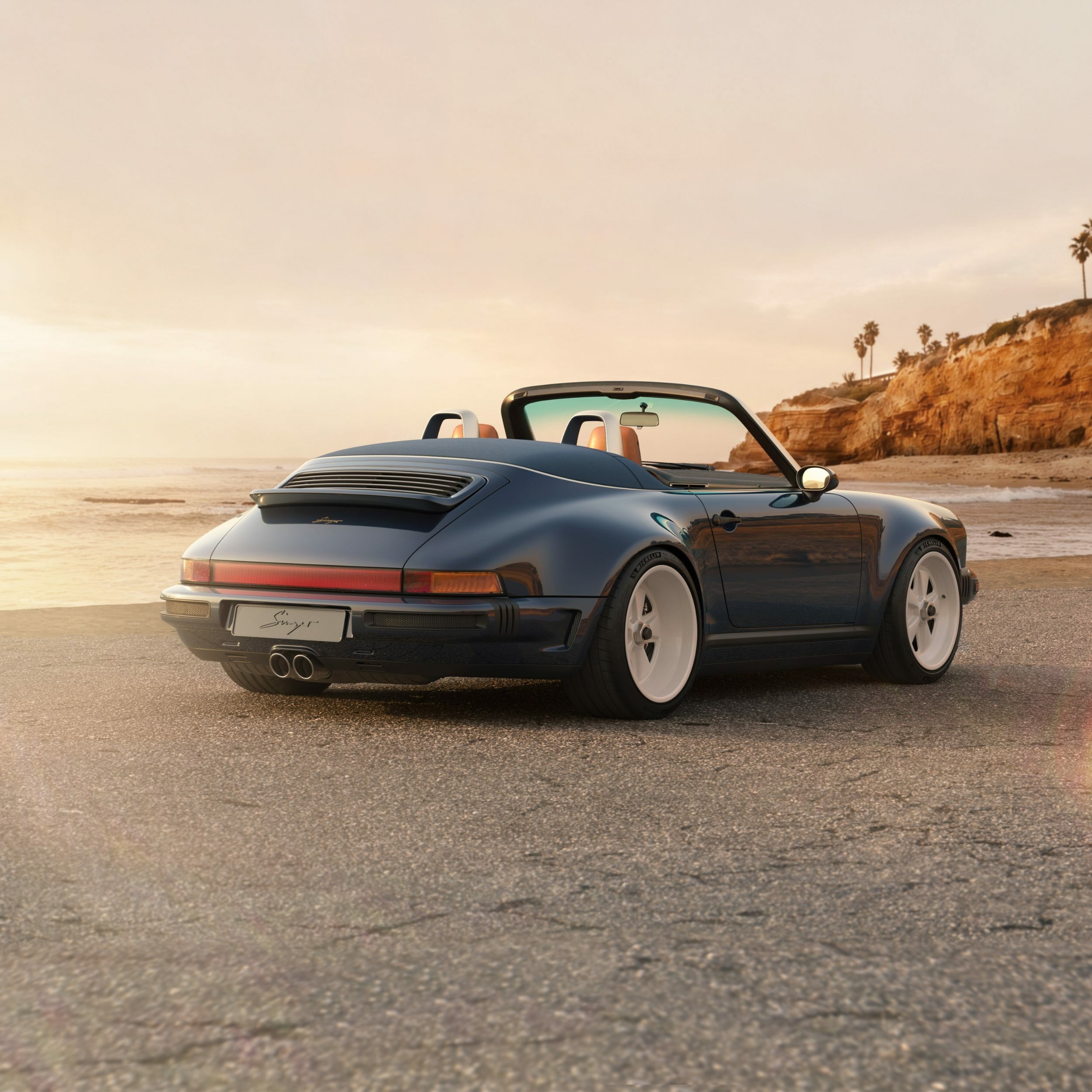 Porsche 911 Carrera Cabriolet Reimagined by Singer - Blue (37)