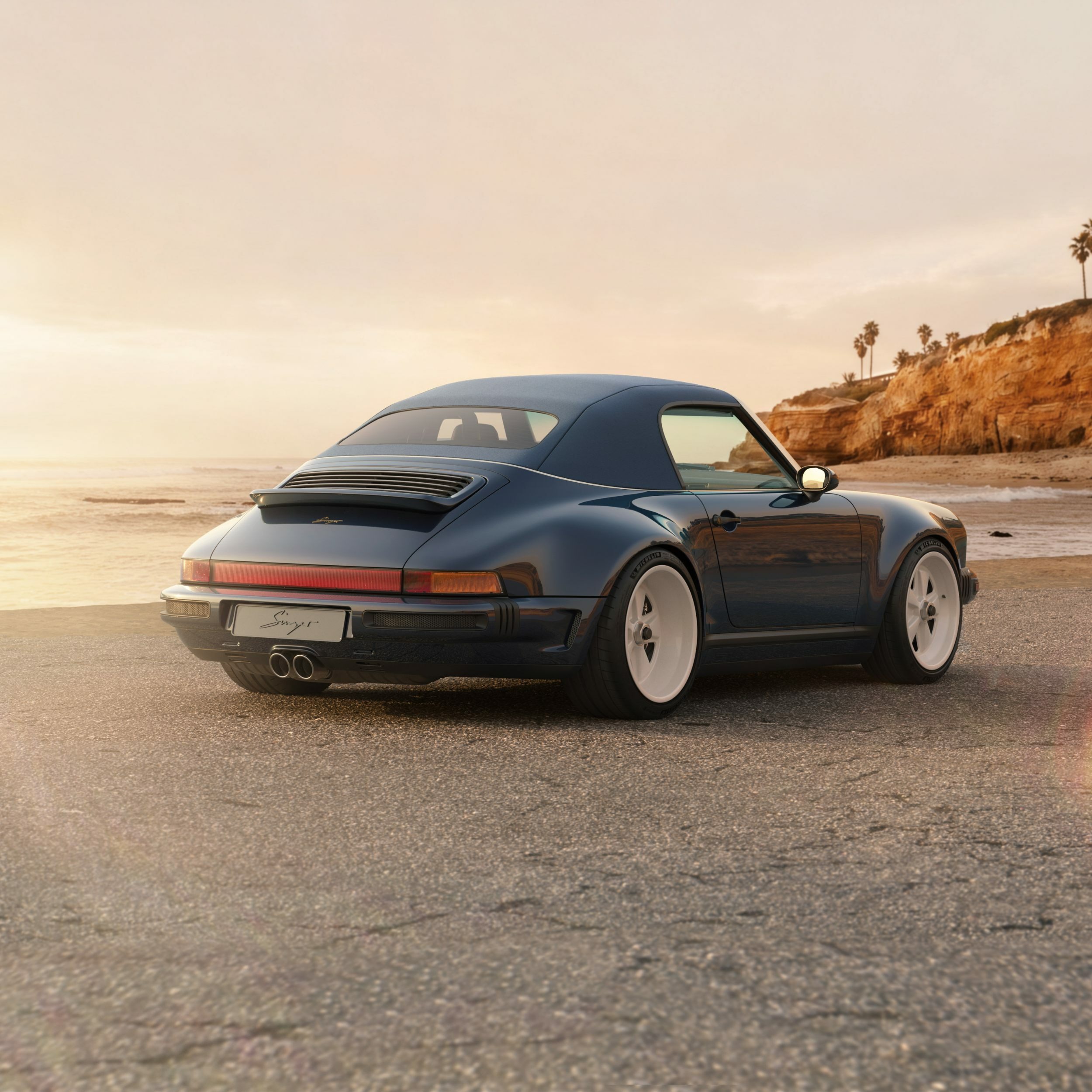 Porsche 911 Carrera Cabriolet Reimagined by Singer - Blue (38)