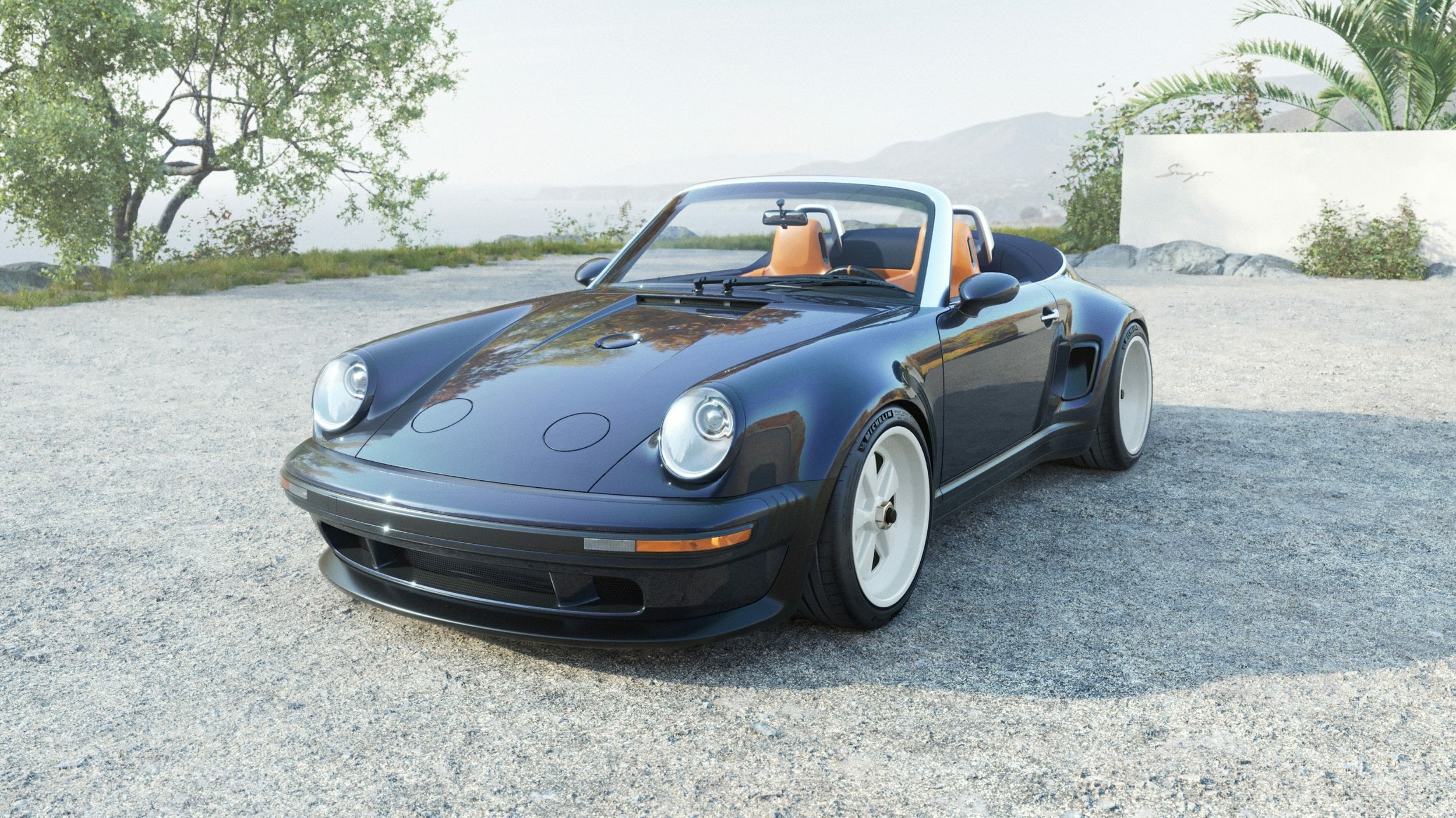 Porsche 911 Carrera Cabriolet Reimagined by Singer - Blue (4)