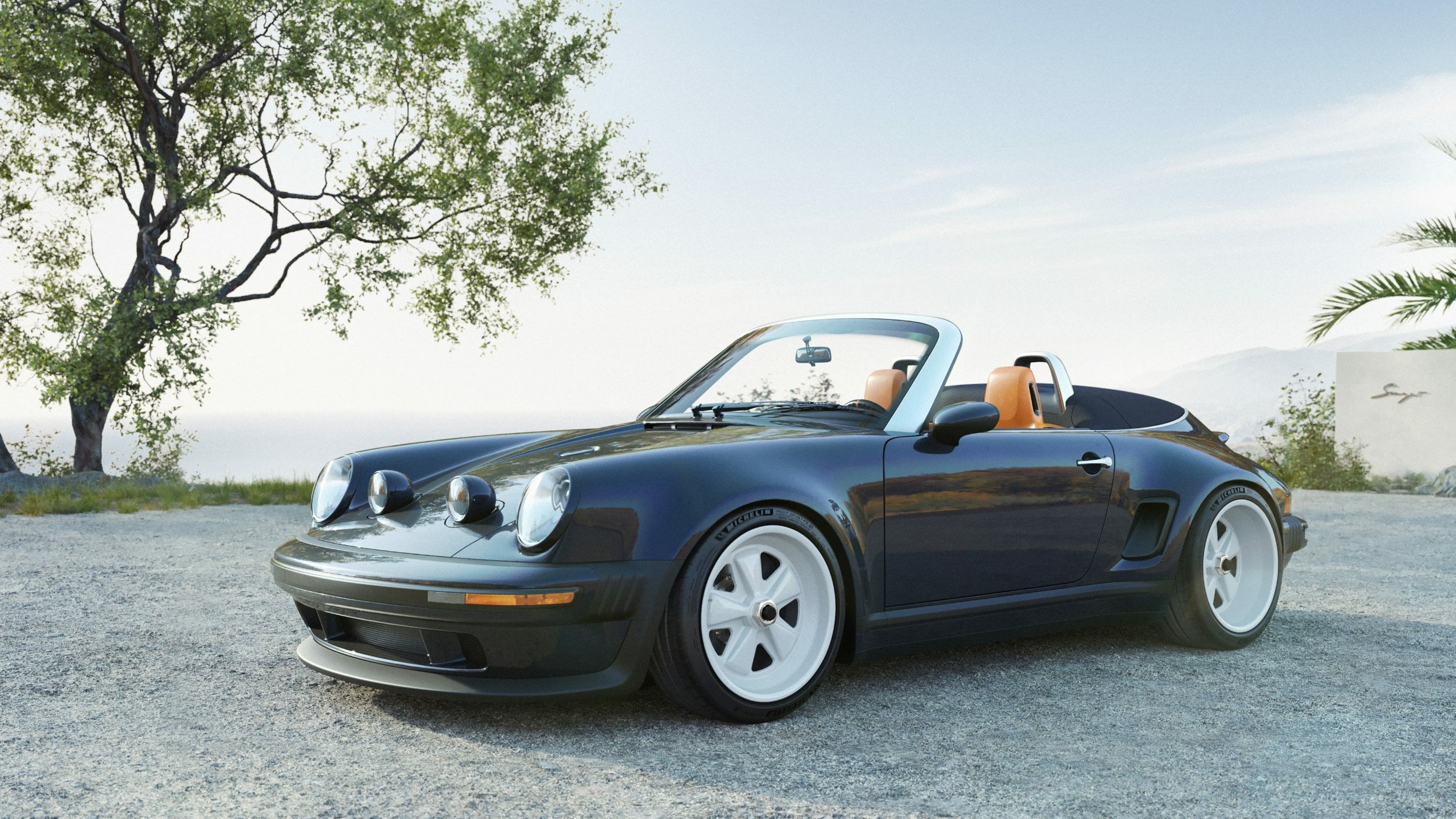 Porsche 911 Carrera Cabriolet Reimagined by Singer - Blue (7)