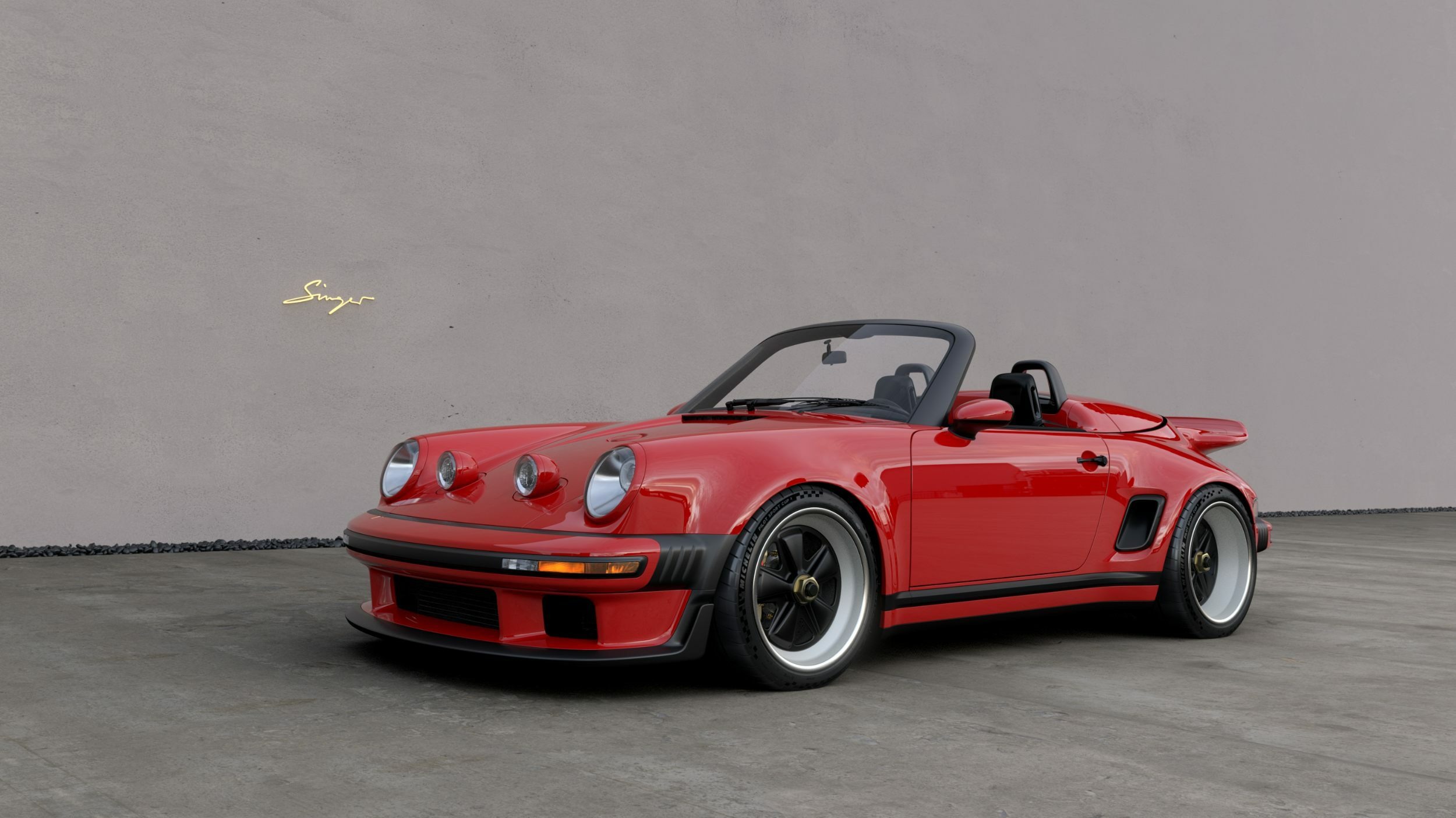 Porsche 911 Carrera Cabriolet Reimagined by Singer - Red (15)