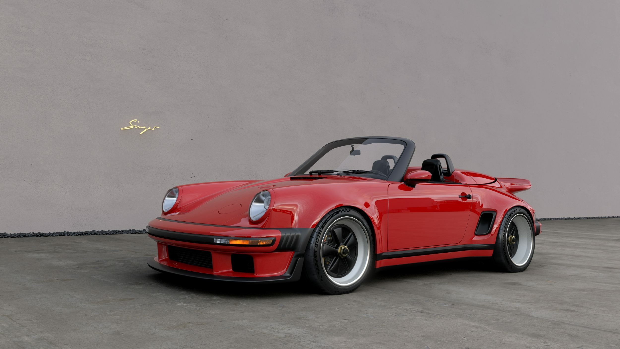 Porsche 911 Carrera Cabriolet Reimagined by Singer - Red (16)