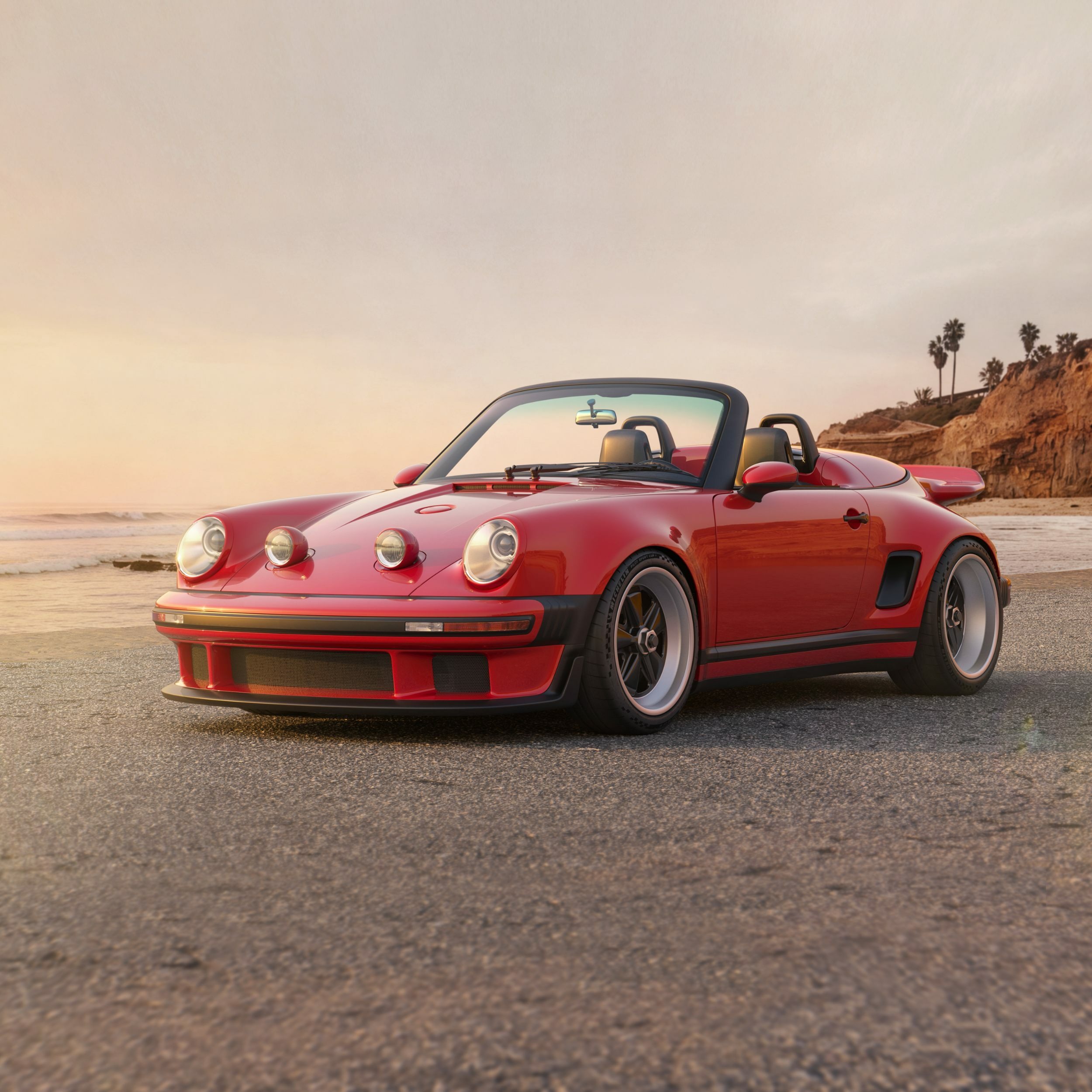 Porsche 911 Carrera Cabriolet Reimagined by Singer - Red (20)