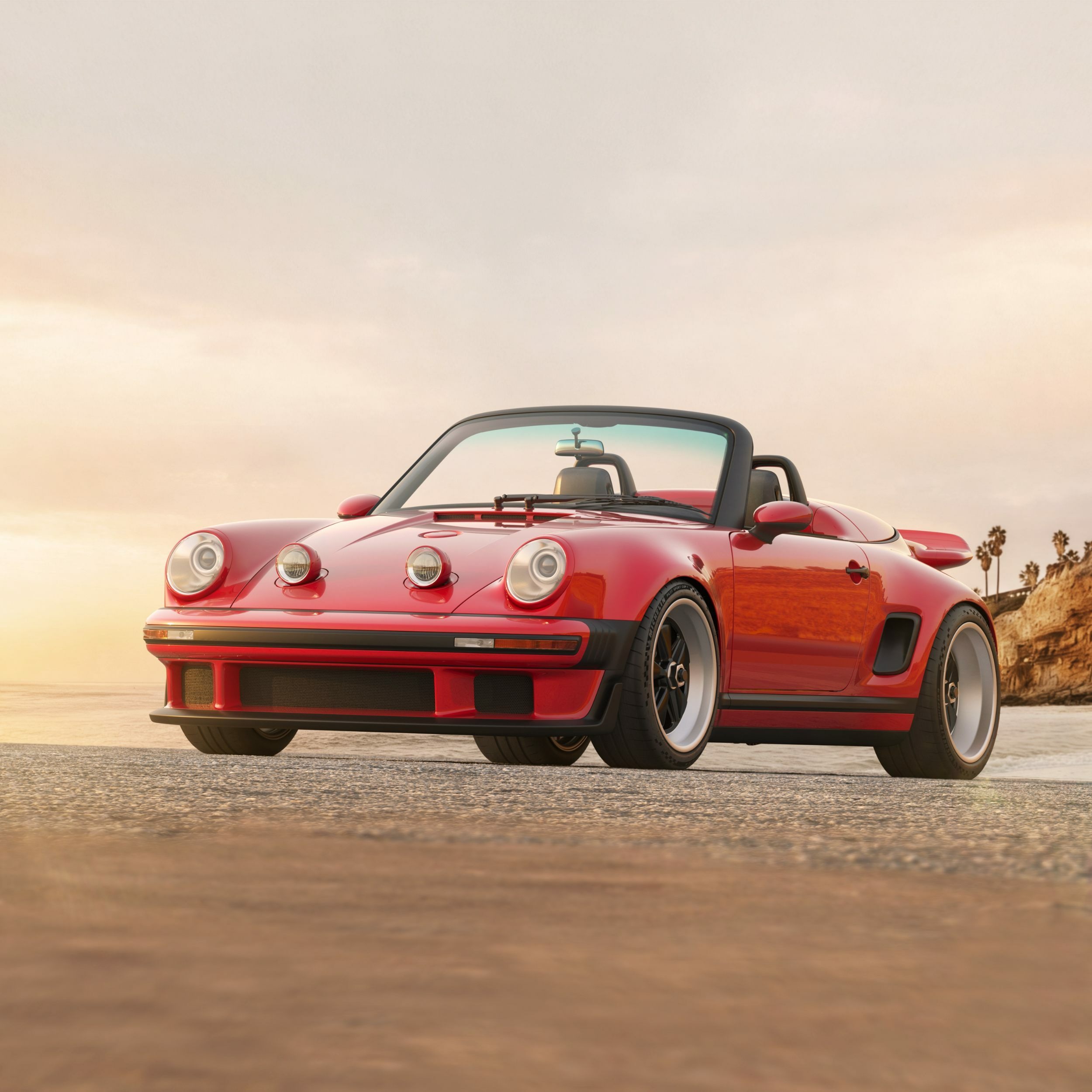 Porsche 911 Carrera Cabriolet Reimagined by Singer - Red (21)