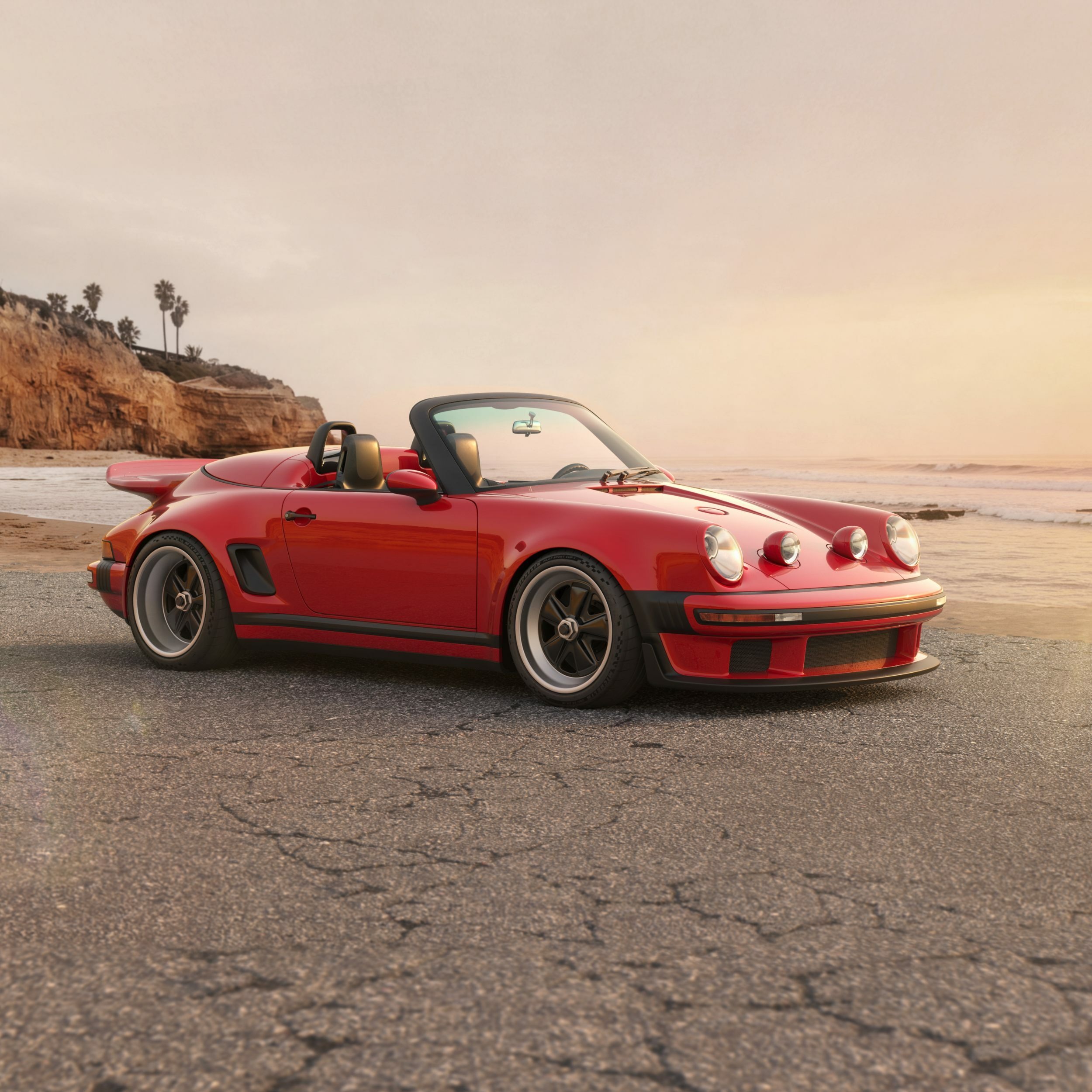 Porsche 911 Carrera Cabriolet Reimagined by Singer - Red (23)