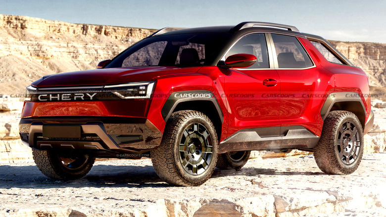 2027 Chery Small Pickup Red copyrrr