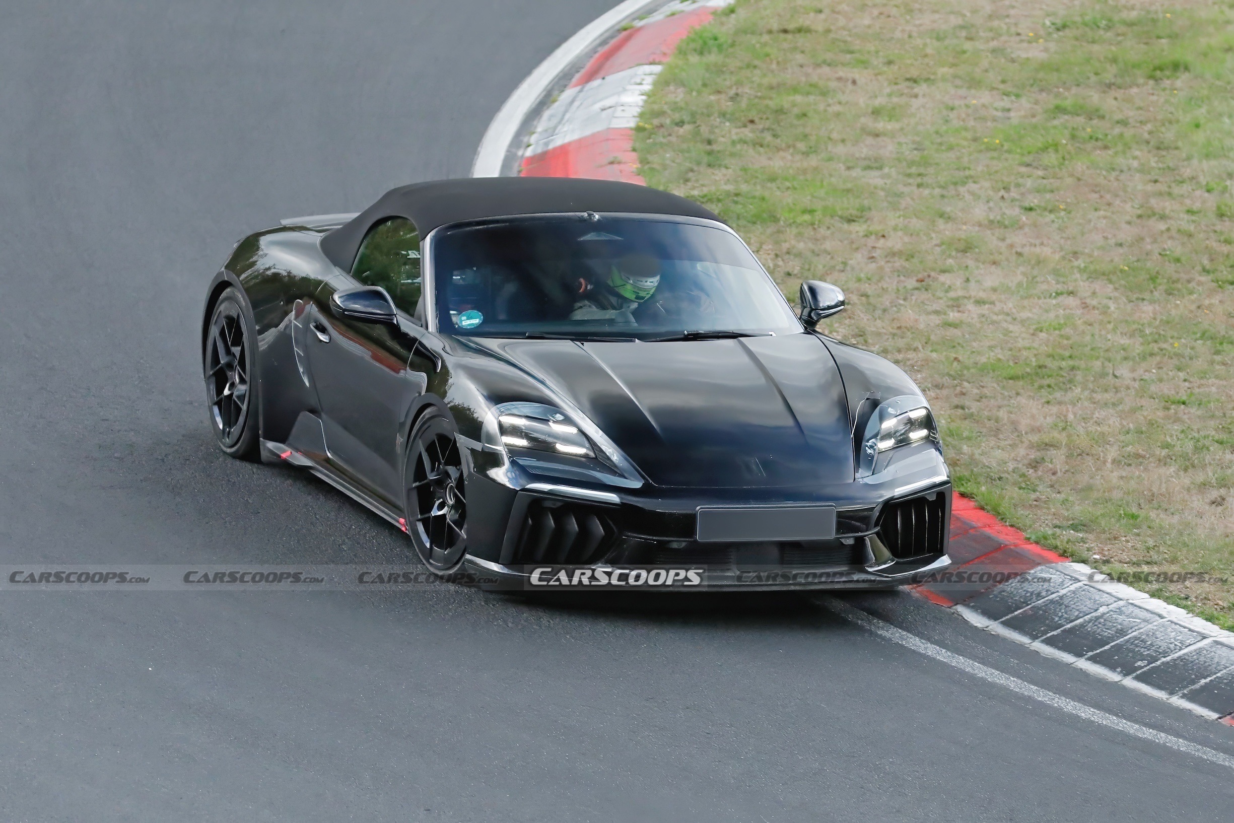 Porsche 718 Boxster EV spy shots Sep 26 00003