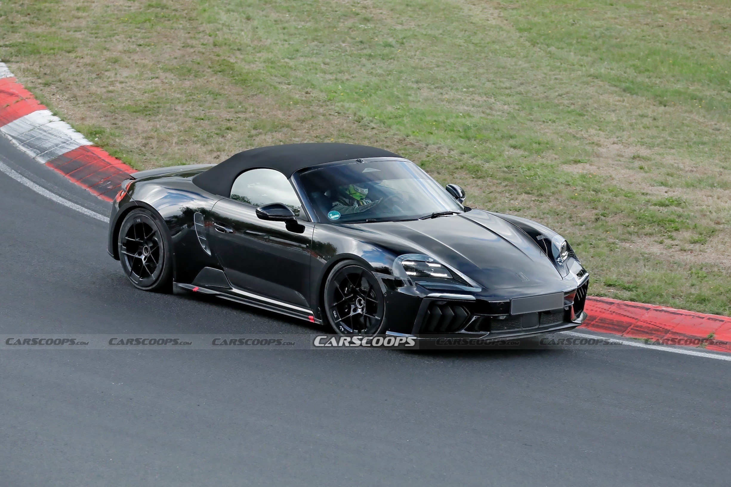 Porsche 718 Boxster EV spy shots Sep 26 00004