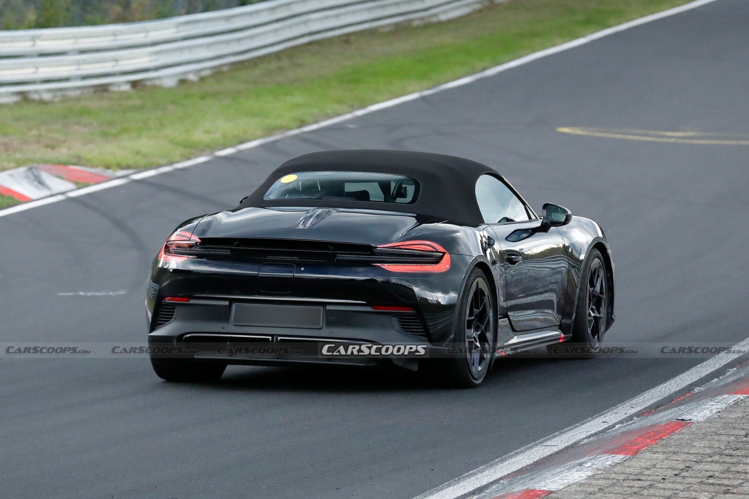 Porsche 718 Boxster EV spy shots Sep 26 00009