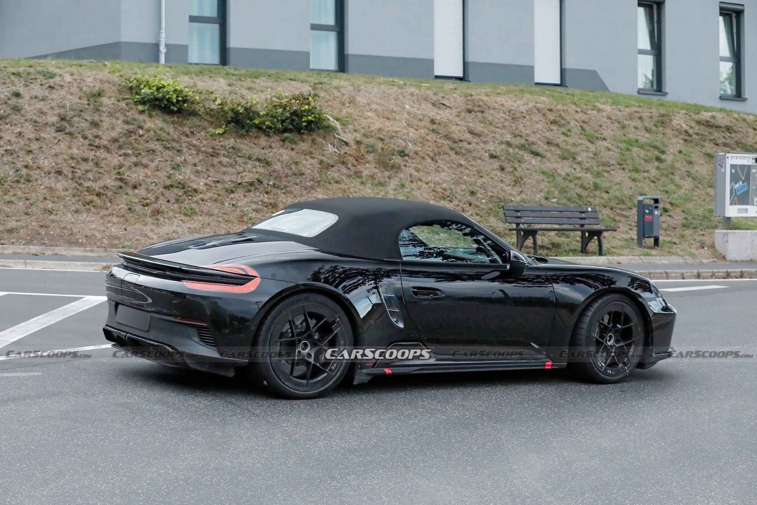 Porsche 718 Boxster EV spy shots Sep 26 00022