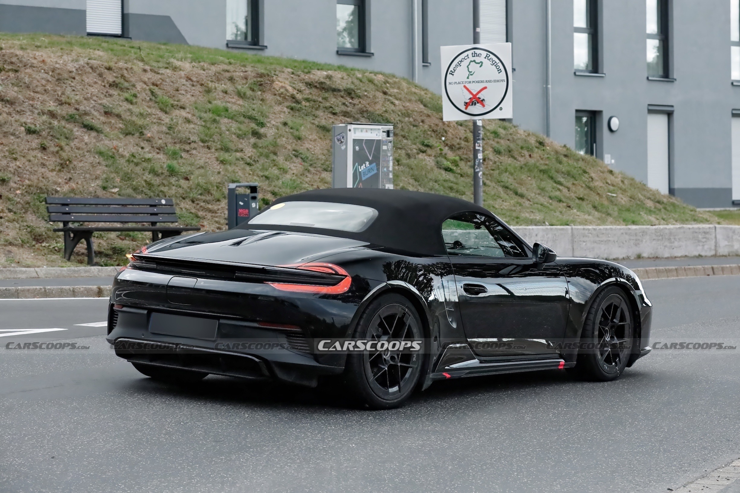 Porsche 718 Boxster EV spy shots Sep 26 00023